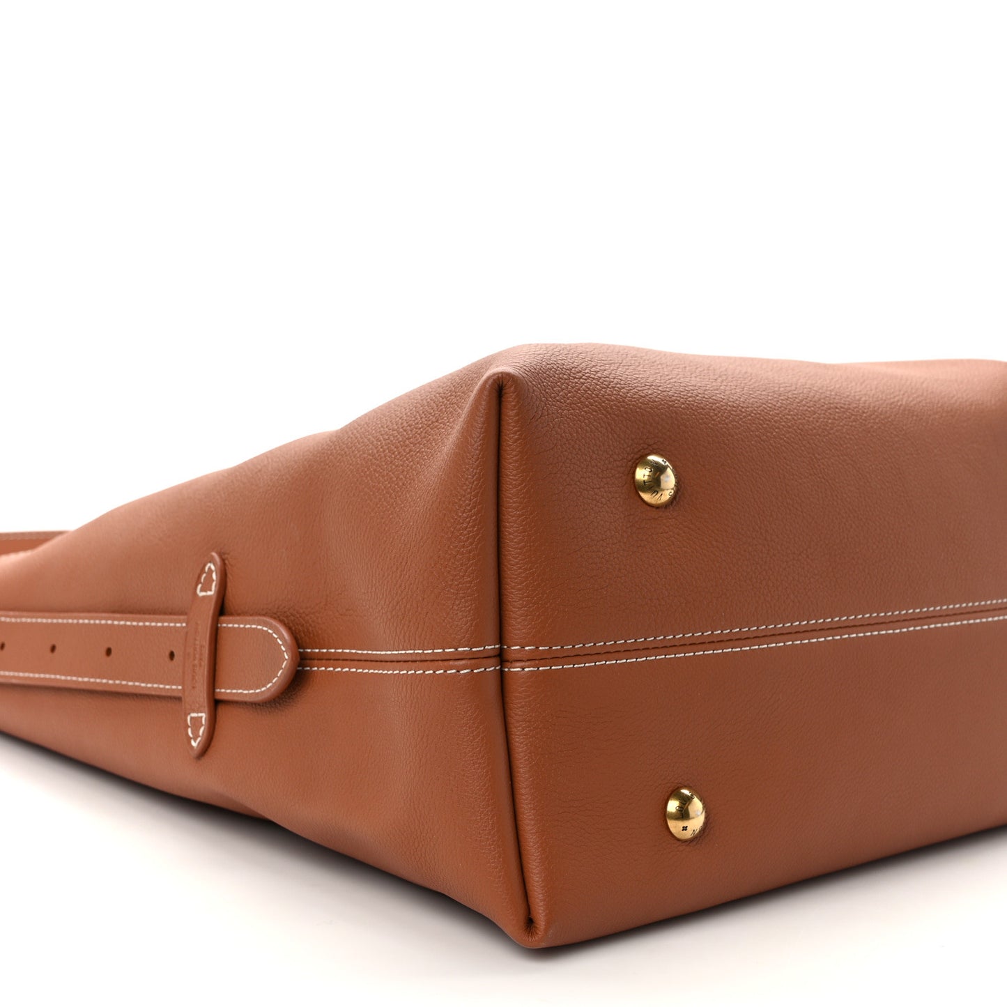 Grained Calfskin Low Key Hobo MM Cognac