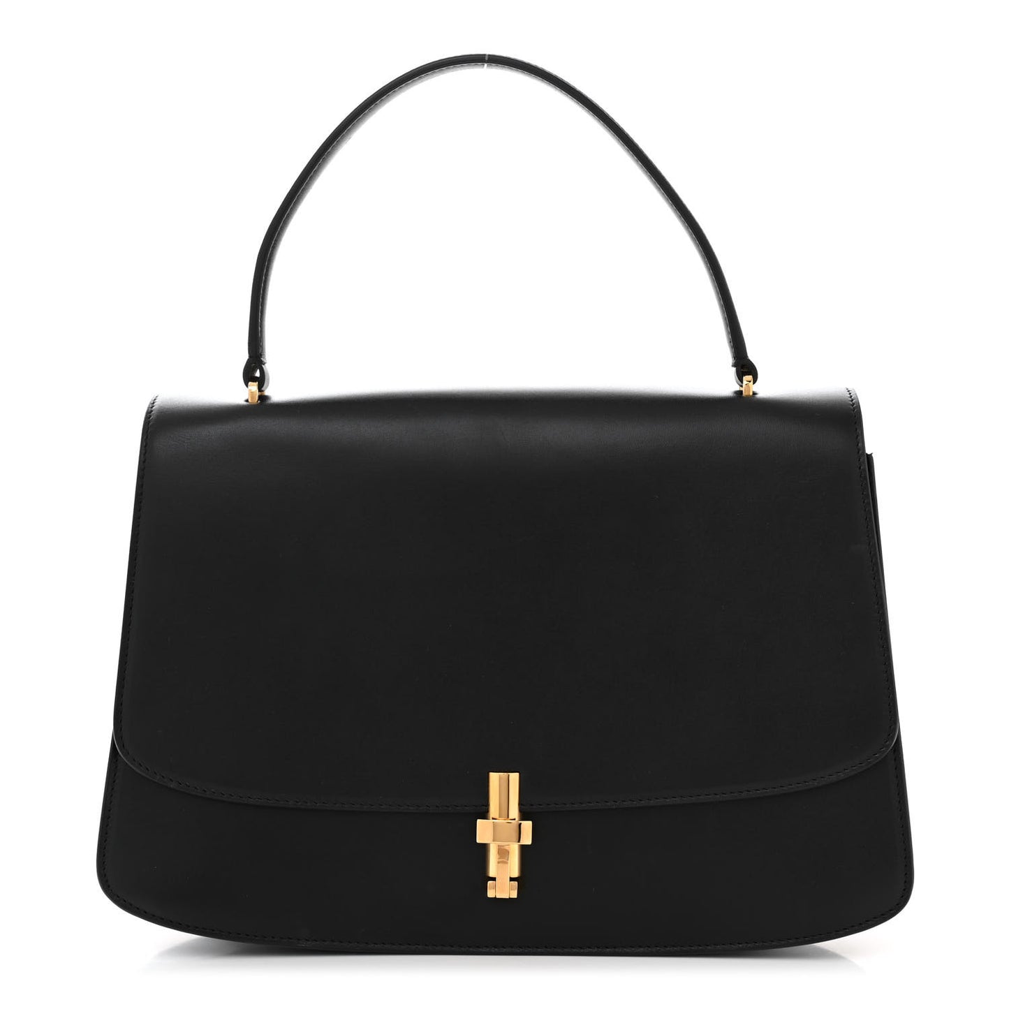 Calfskin Medium The Sofia 11.75 Top Handle Black