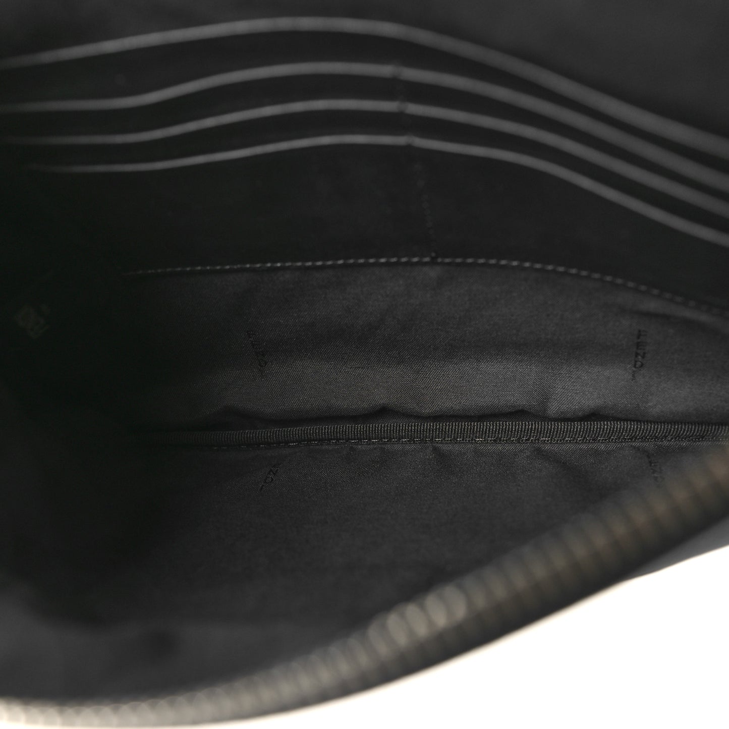 Cotton Canvas Vitello Grace Light Logo Pouch Black