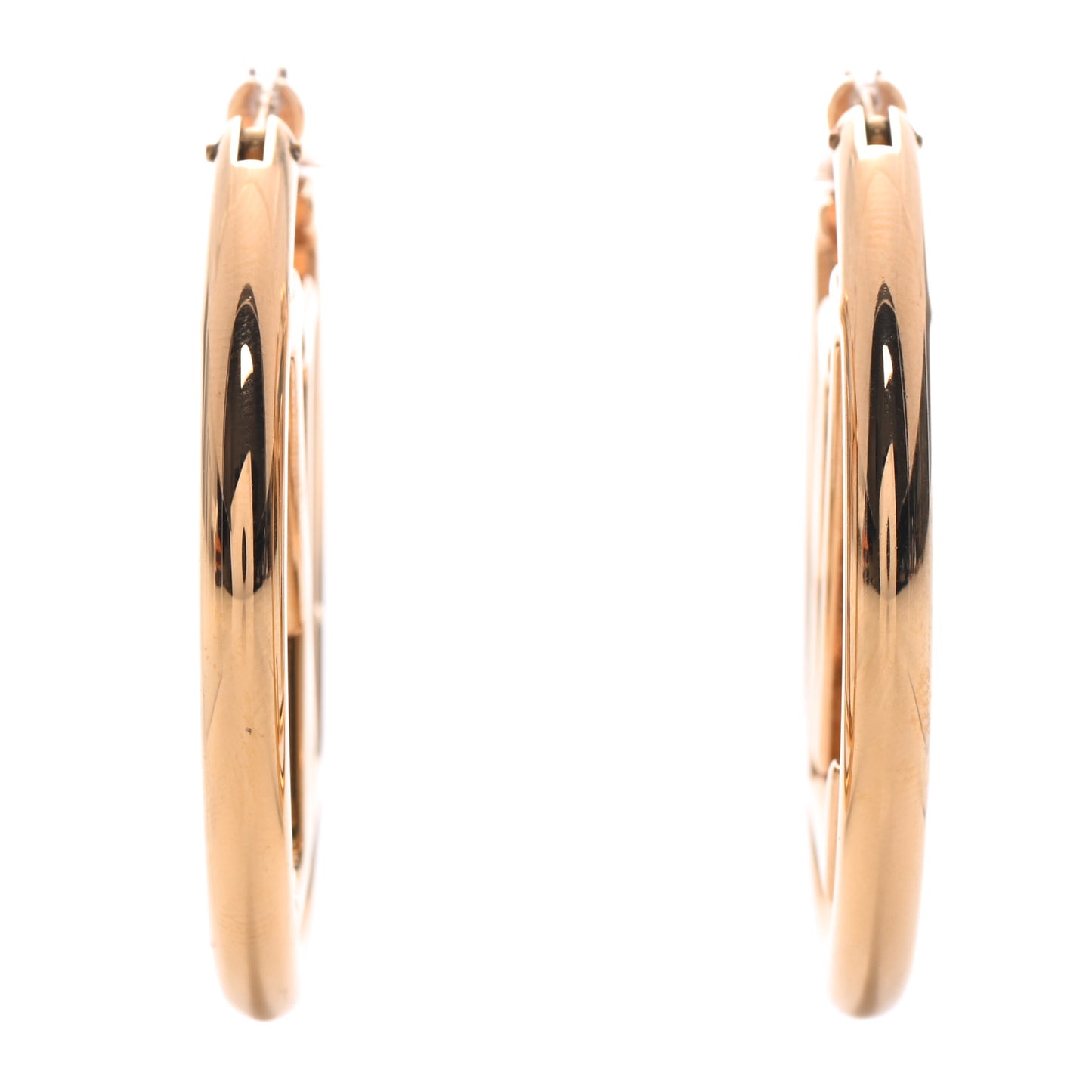 Metal Louise Hoop Earrings Gold
