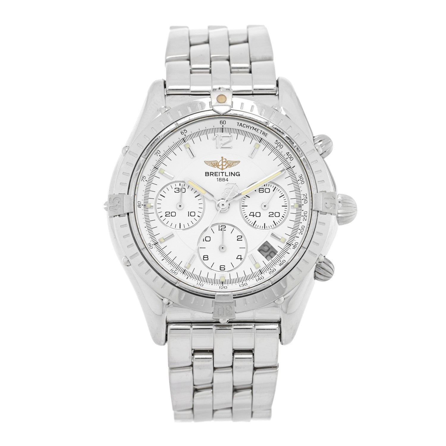 Breitling Stainless Steel 37mm Chrono Cockpit Automatic Watch White A30012 1 of 4