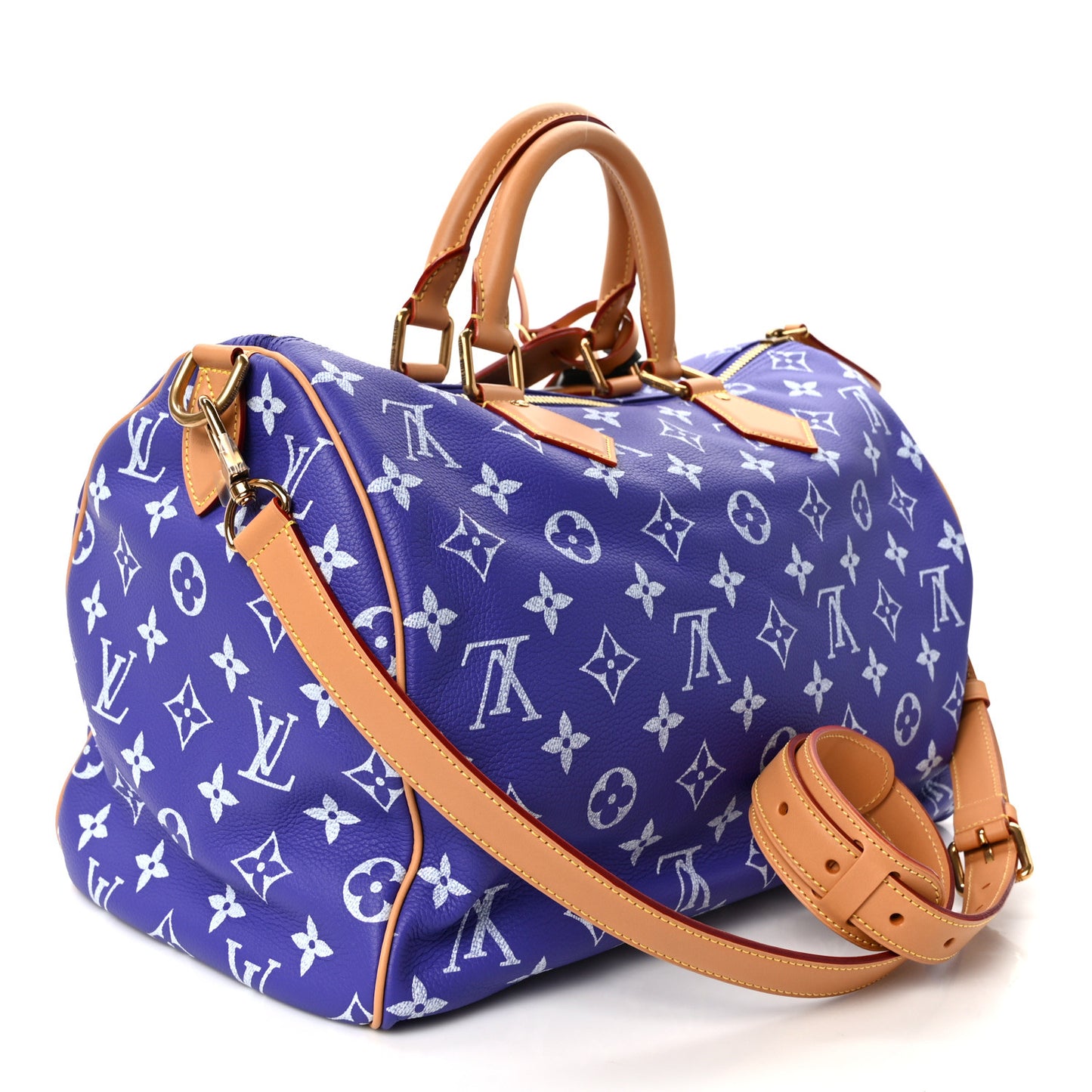 Calfskin Monogram Speedy P9 Bandouliere 40 Amethyst
