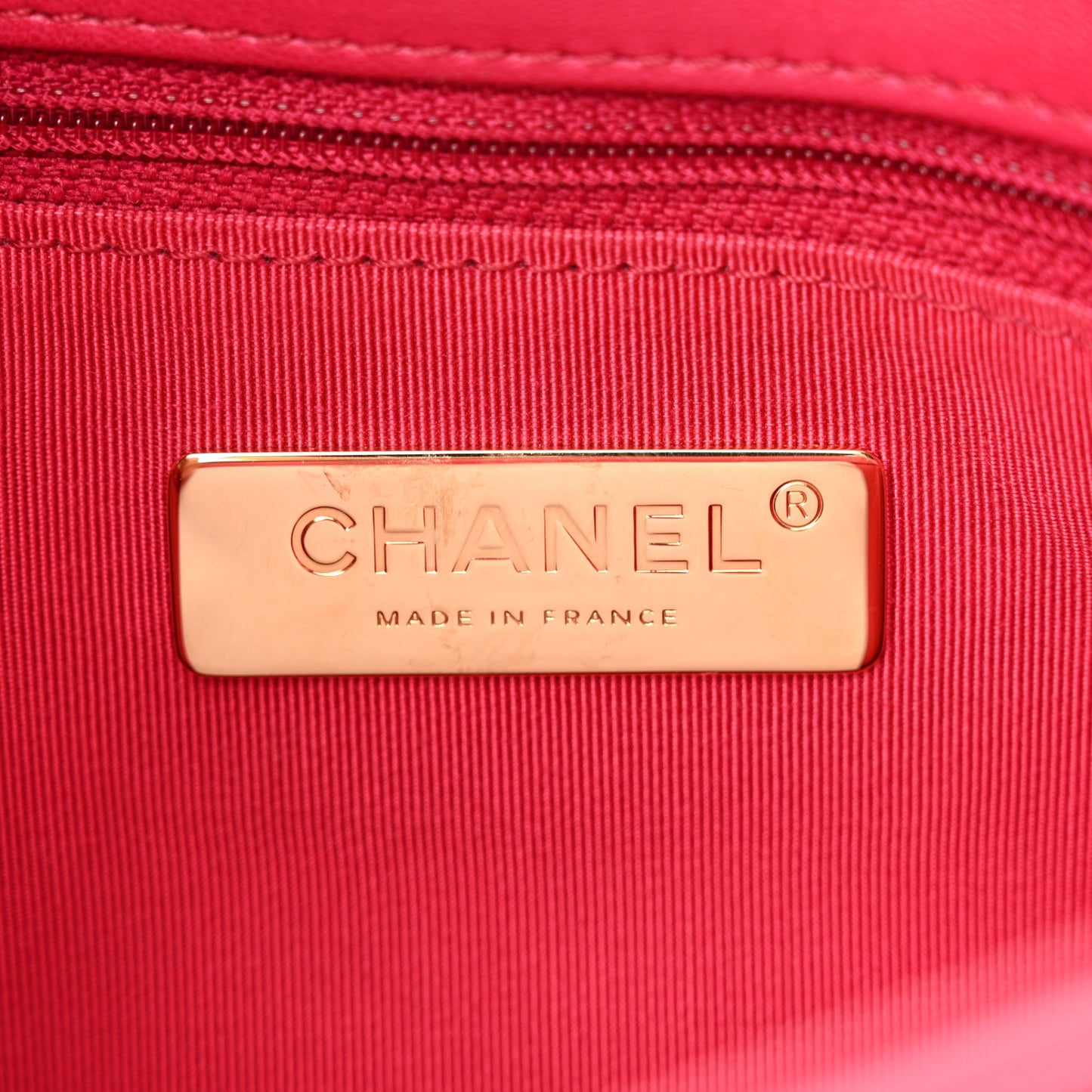 Lambskin Quilted Medium Chanel 19 Flap Dark Pink