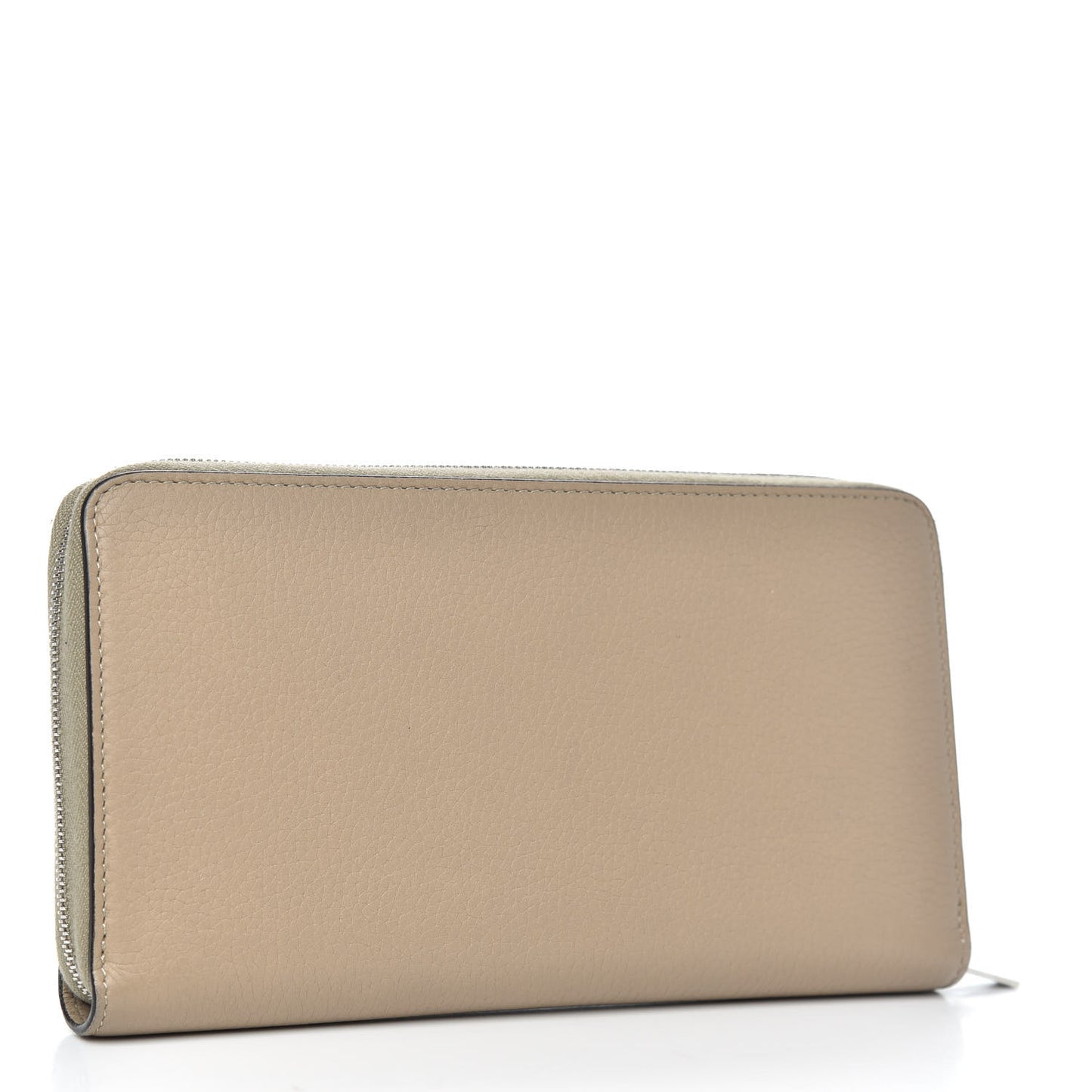 Grained Calfskin Large Zip Around Multifunction Wallet Dune