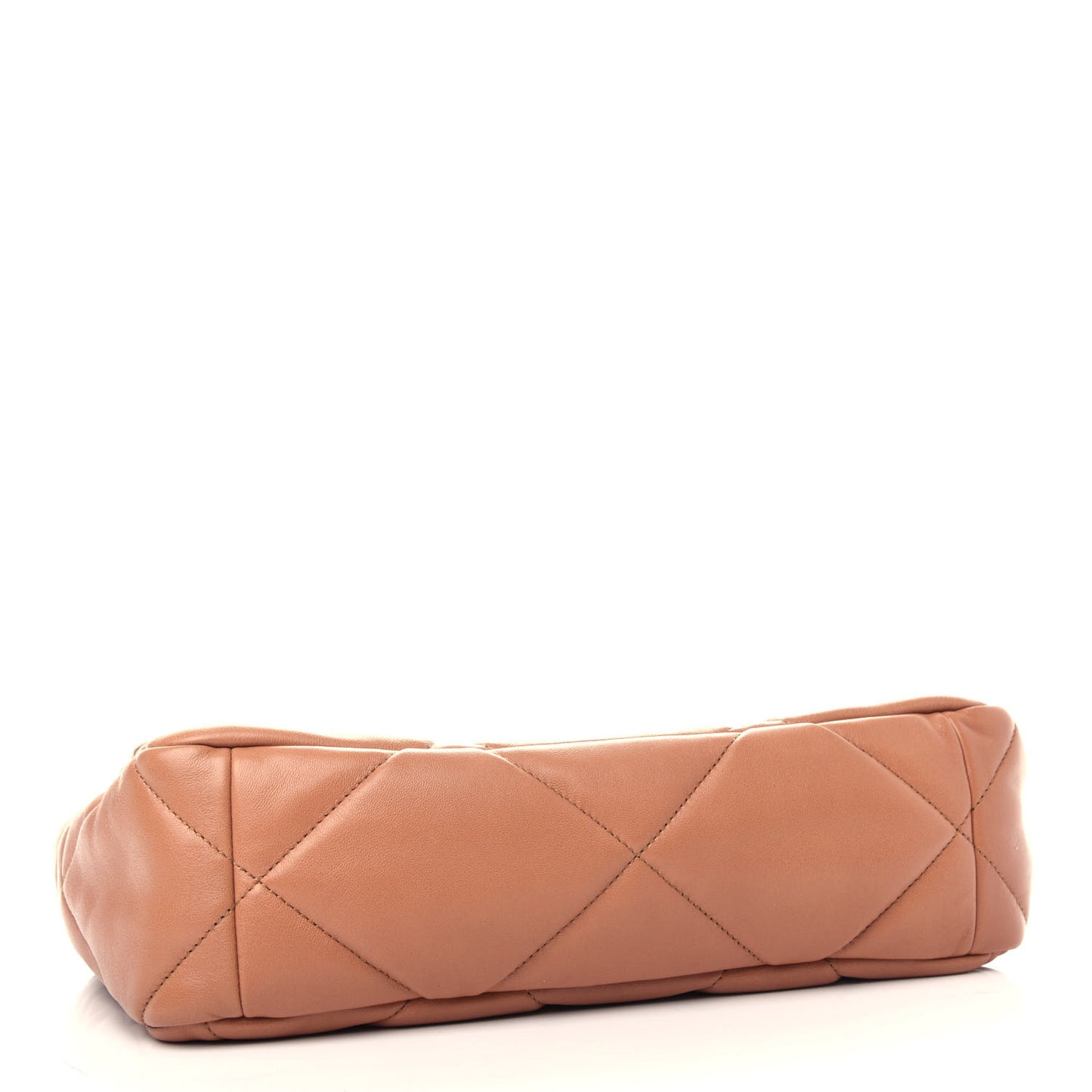 Lambskin Quilted Large Chanel 19 Flap Brown