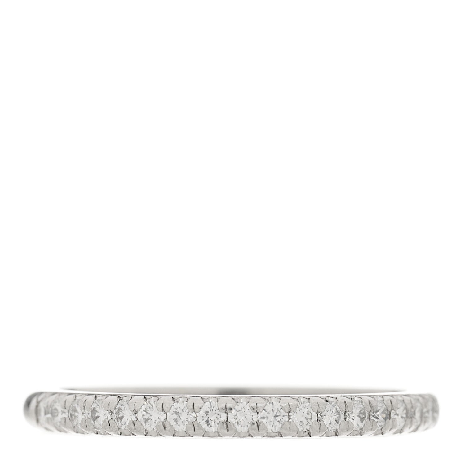 Tiffany Platinum Diamond .17ctw Soleste Half Circle Band Ring 51 5.75 1 of 4