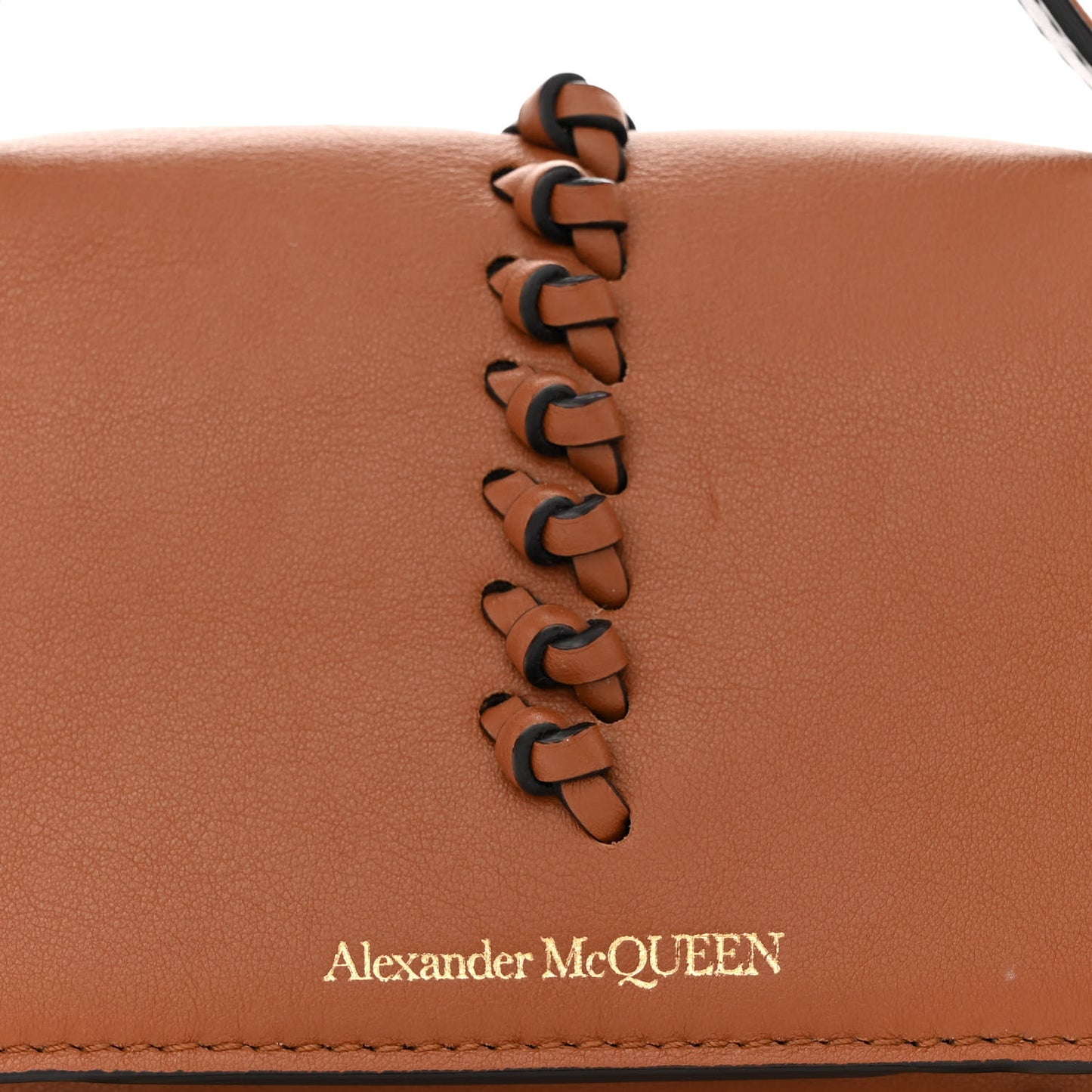 Calfskin Braided The Small The Story Shoulder Bag Brown Black