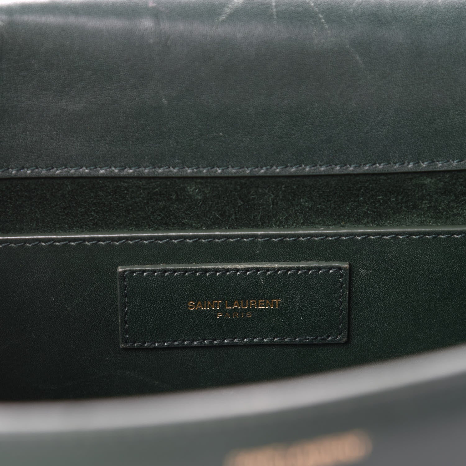 Saint Laurent Calfskin Medium Classic Betty Dark Green 15 of 18