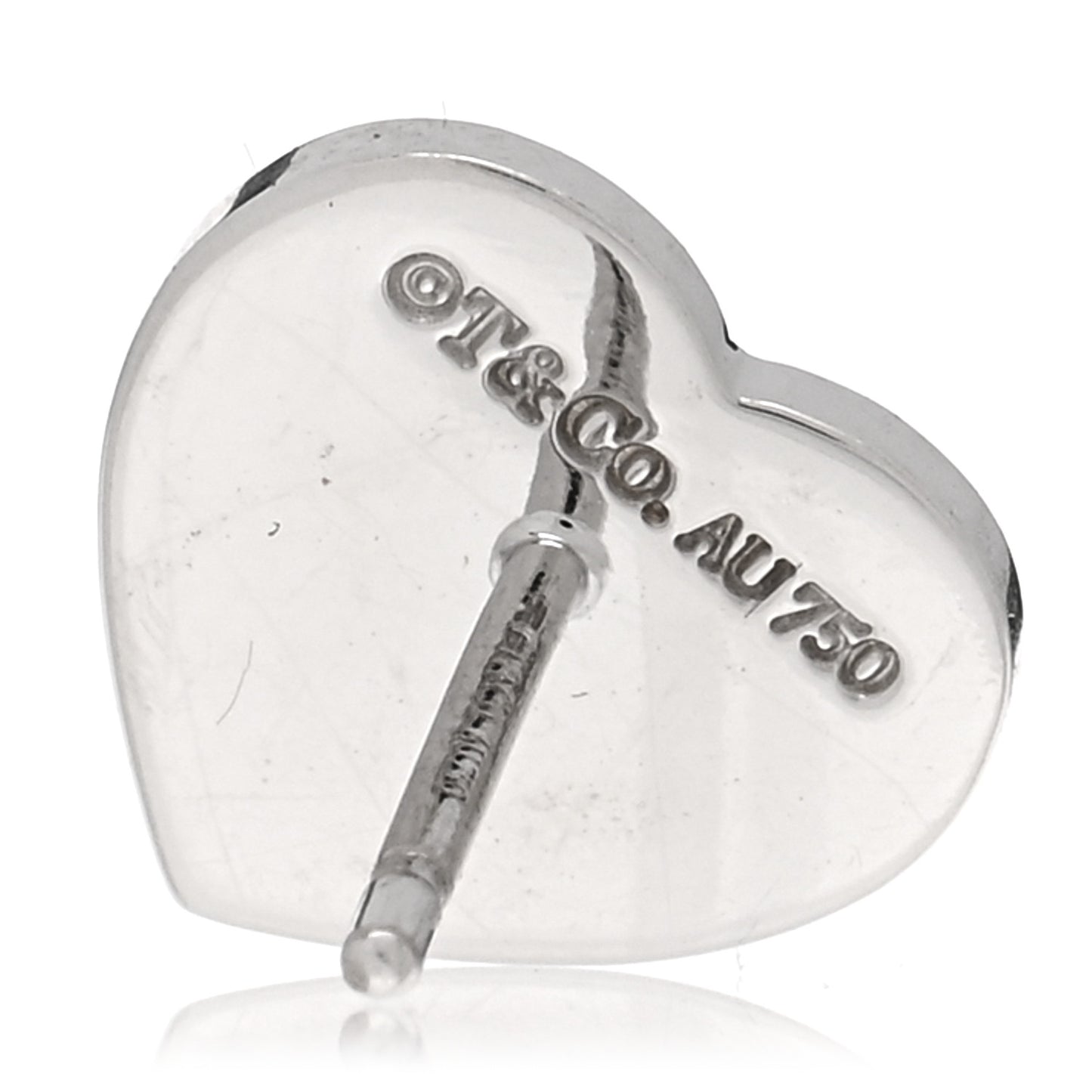 18K White Gold Diamond Return To Tiffany Heart Tag Earrings