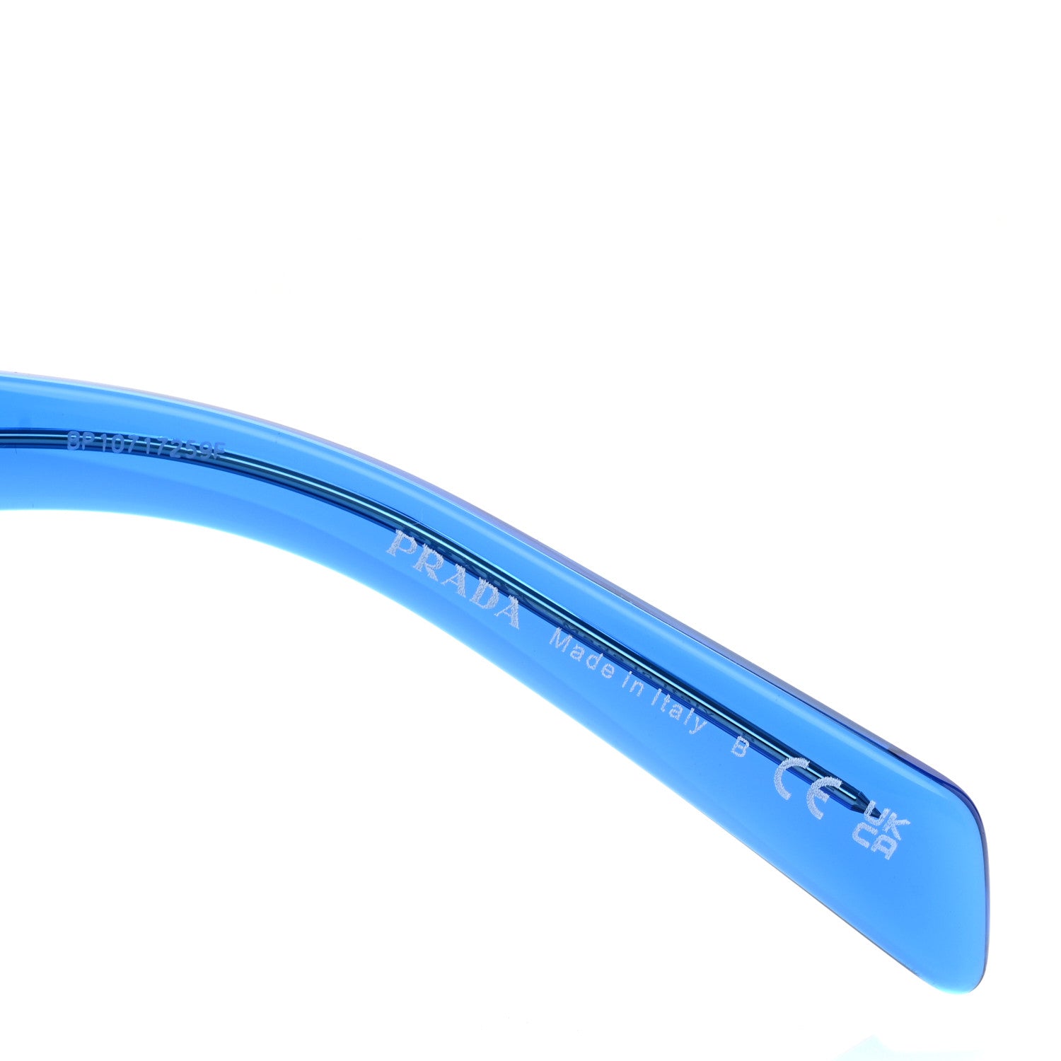 Prada Acetate Symbole Sunglasses SPR 13Z Crystal Electric Blue 5 of 7
