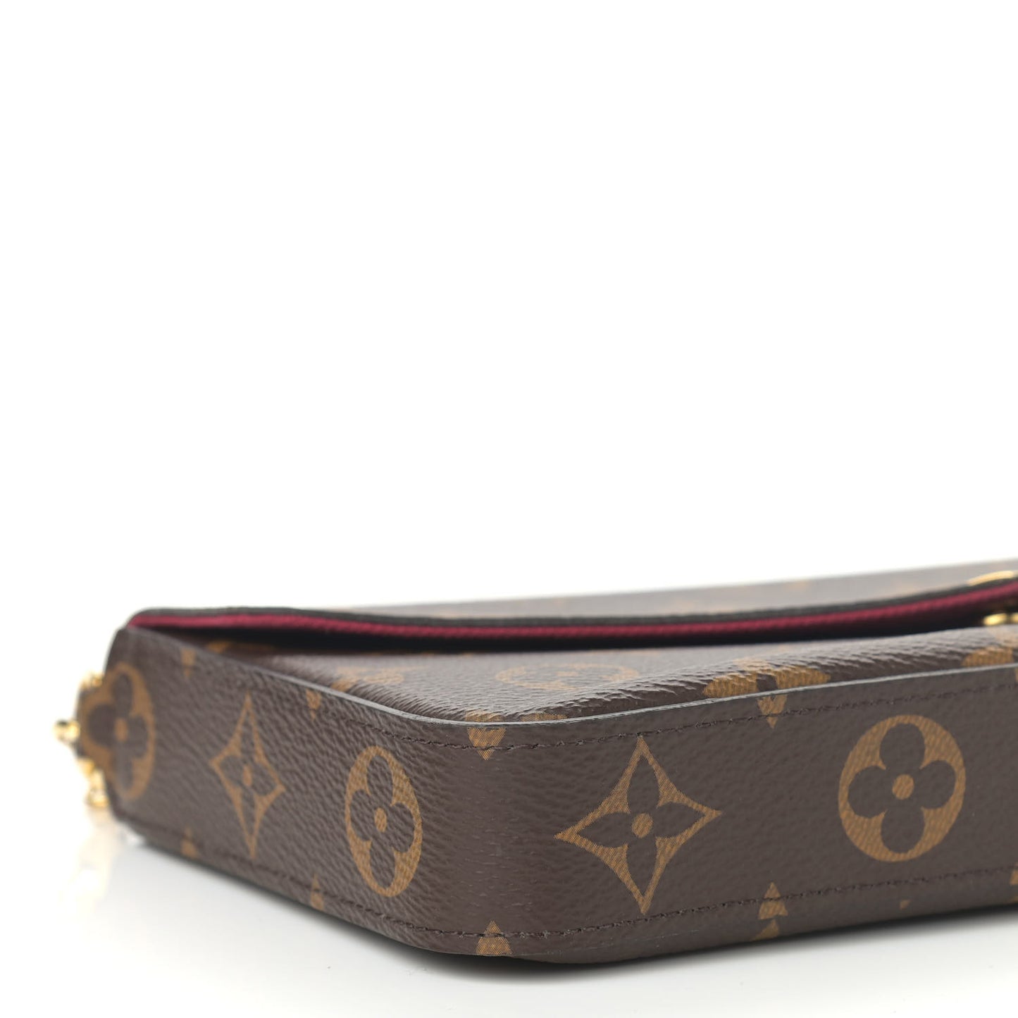 Monogram Pochette Felicie Chain Wallet Fuchsia