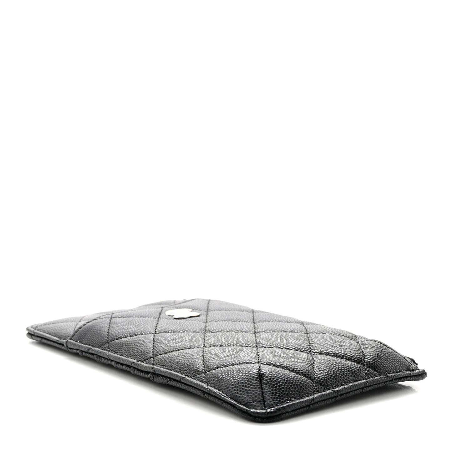 Caviar Quilted Classic iPhone Pouch Black