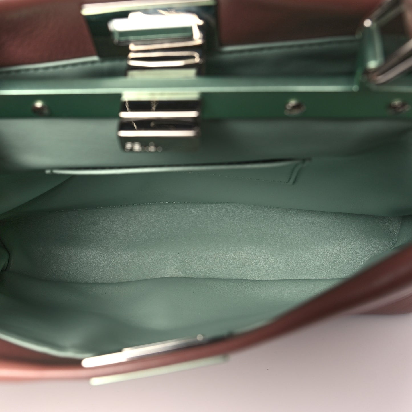 Nappa Colorblock Mini Peekaboo Iconic Satchel English Rose Plaster Oxigen
