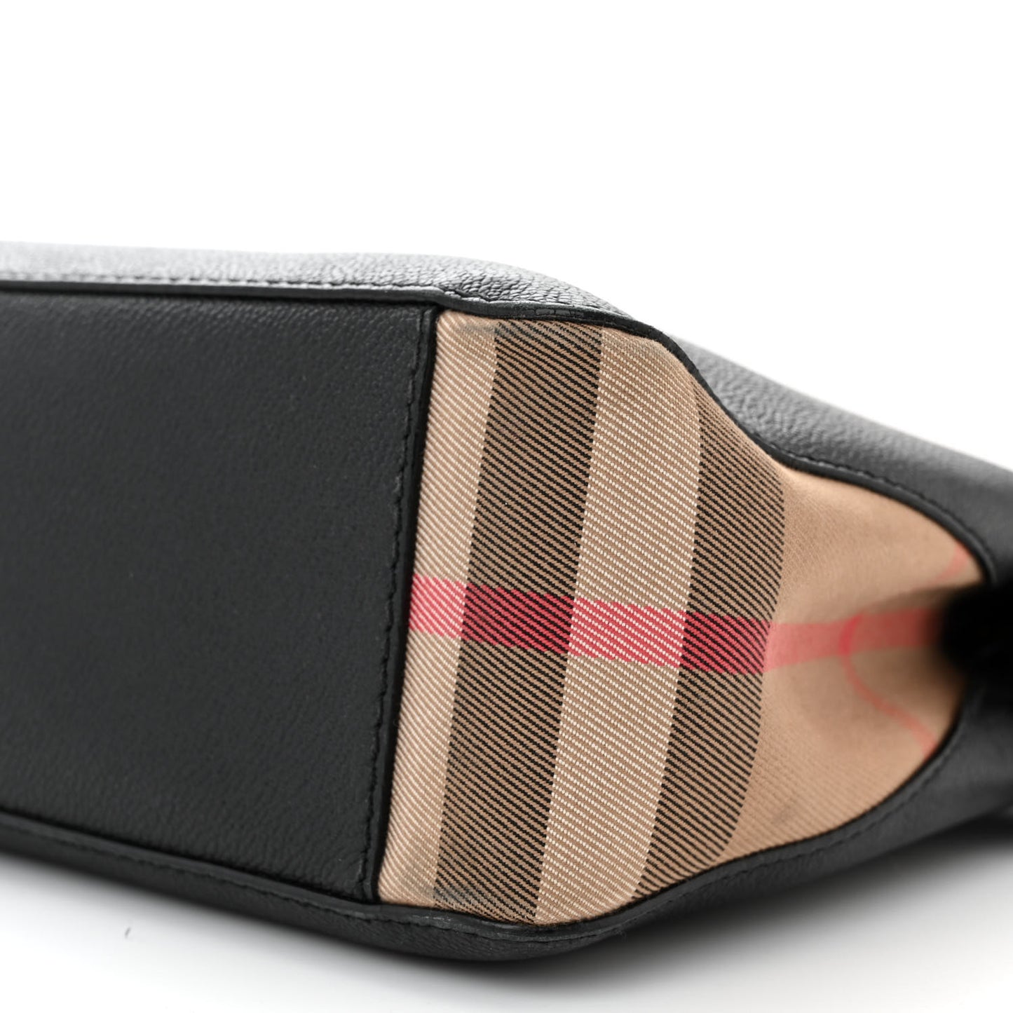 Soft Grain Calfskin House Check Small Helmsley Crossbody Black