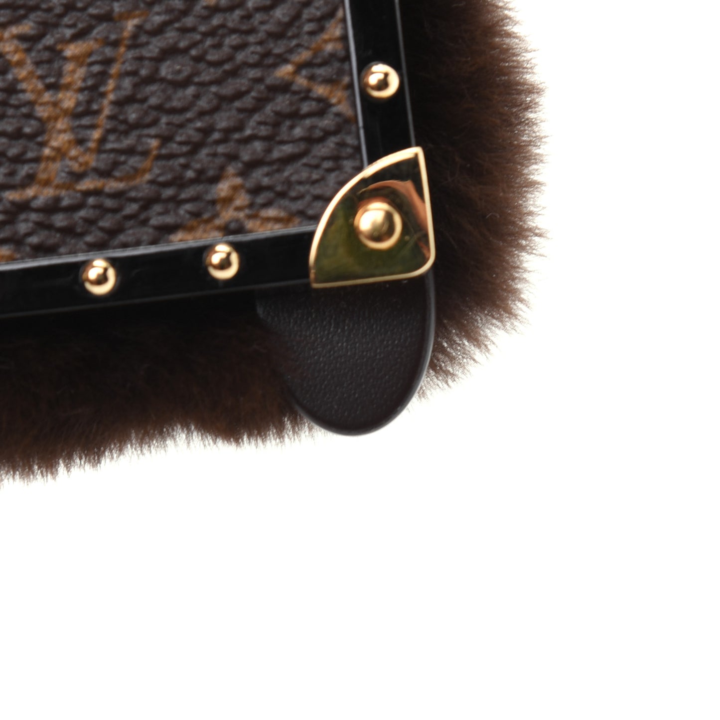 Wild Fur Monogram Eye-Trunk Bear Bag Charm