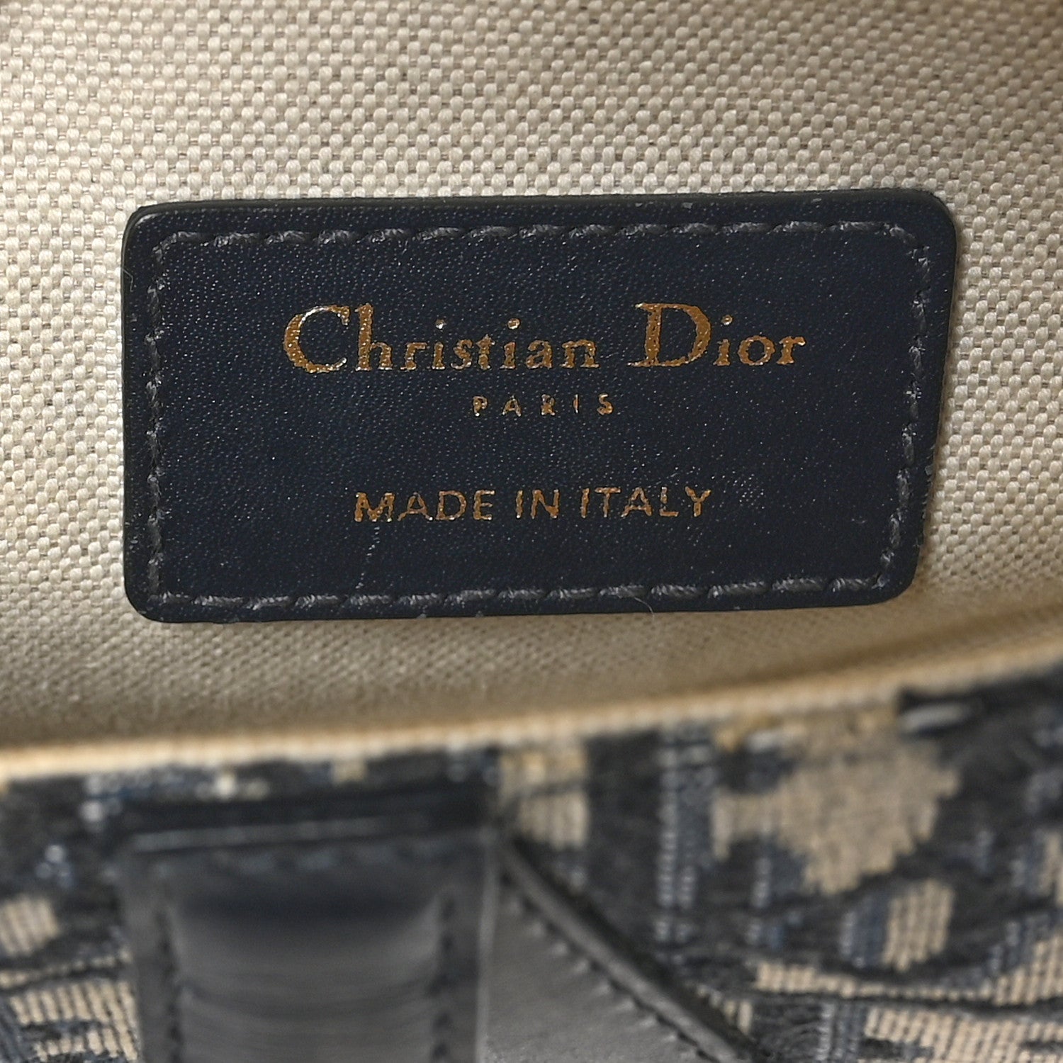 Christian Dior Oblique Mini Saddle Bag Blue 6 of 10