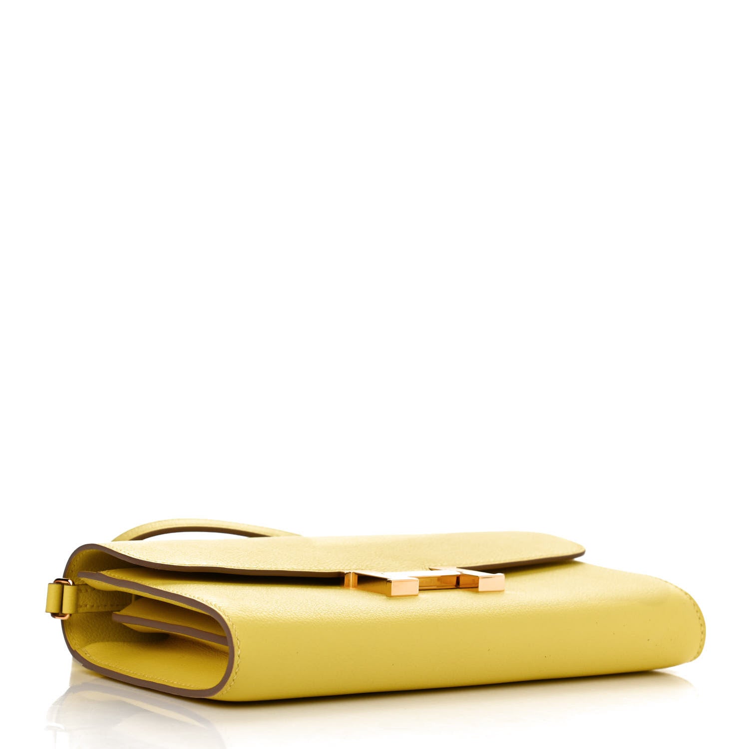 Hermes Evercolor Constance Wallet To Go Lime 4 of 10