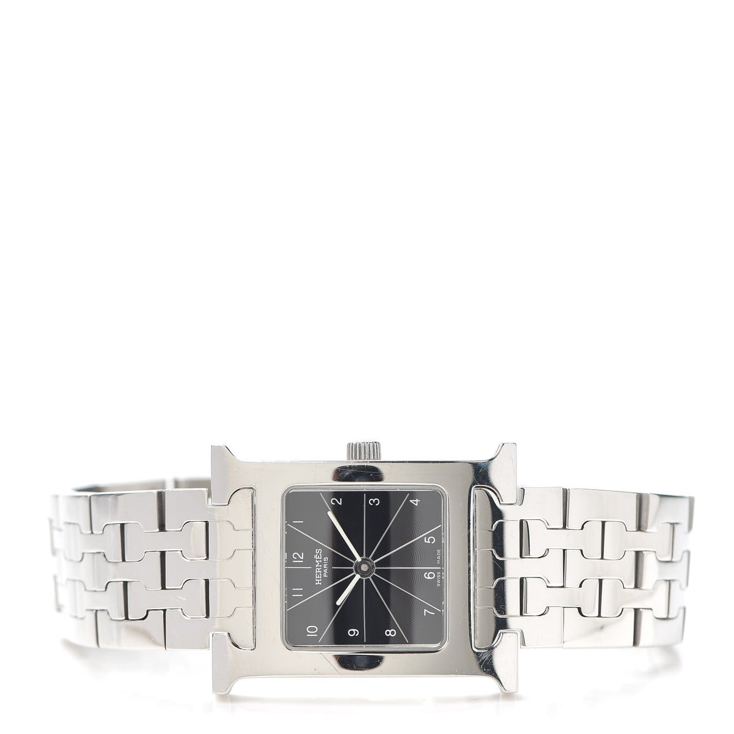 Stainless Steel 21mm Heure H Hour Quartz Watch Black