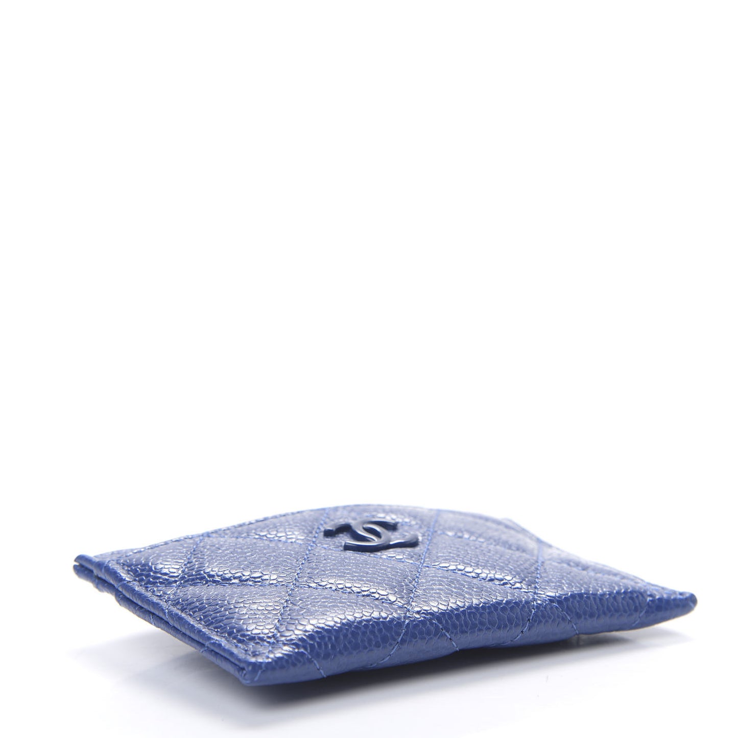 Caviar Quilted Incognito Card Holder Blue