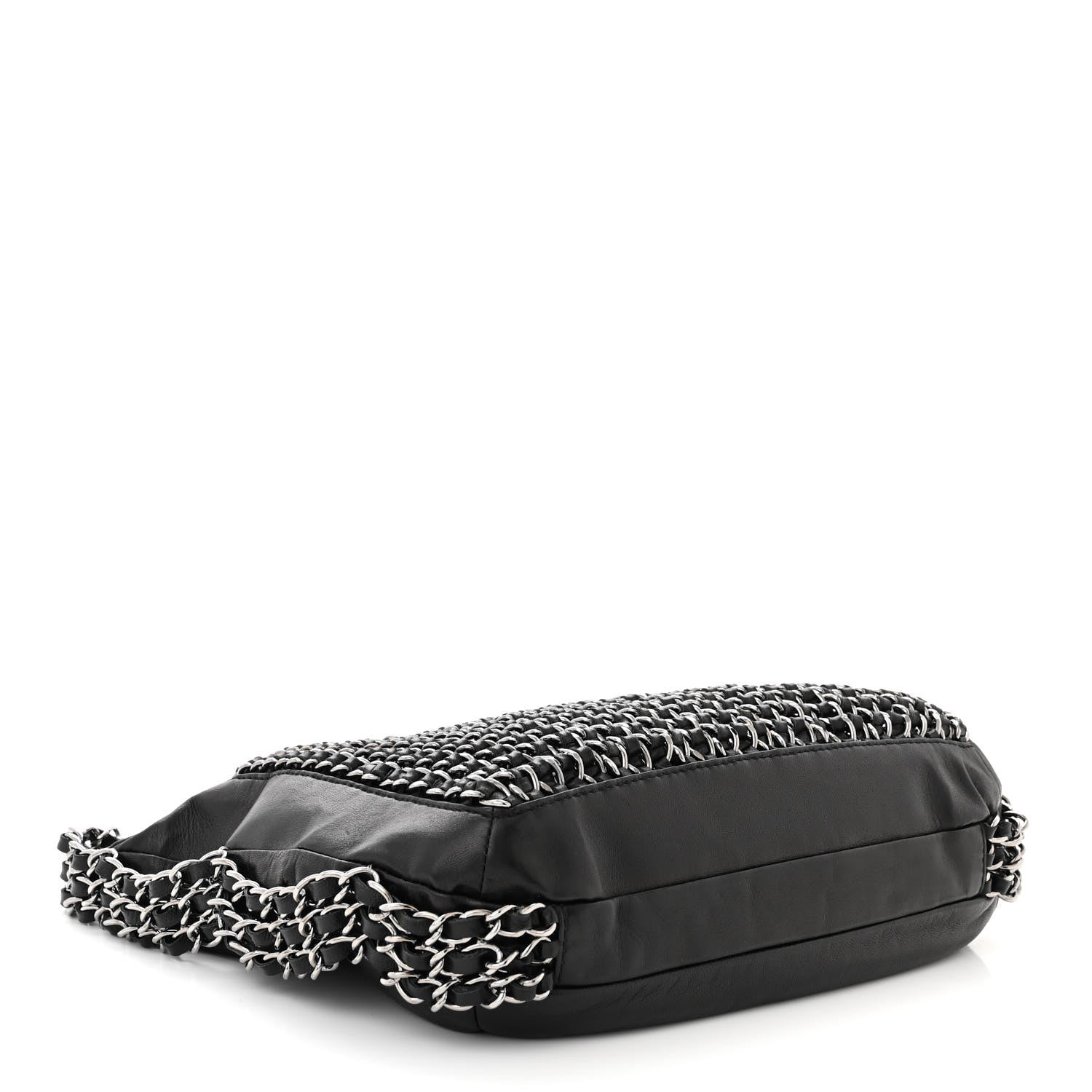 Chanel Lambskin Triple Chain Hobo Black 4 of 10