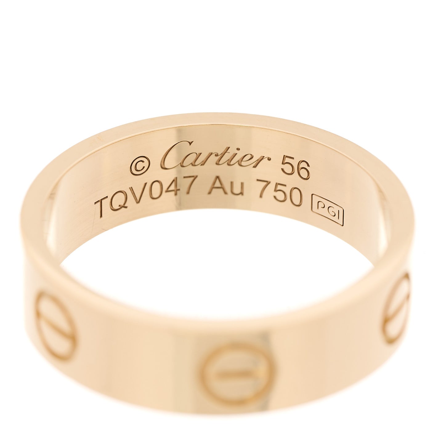 18K Yellow Gold 5.5mm LOVE Ring 56 7.75