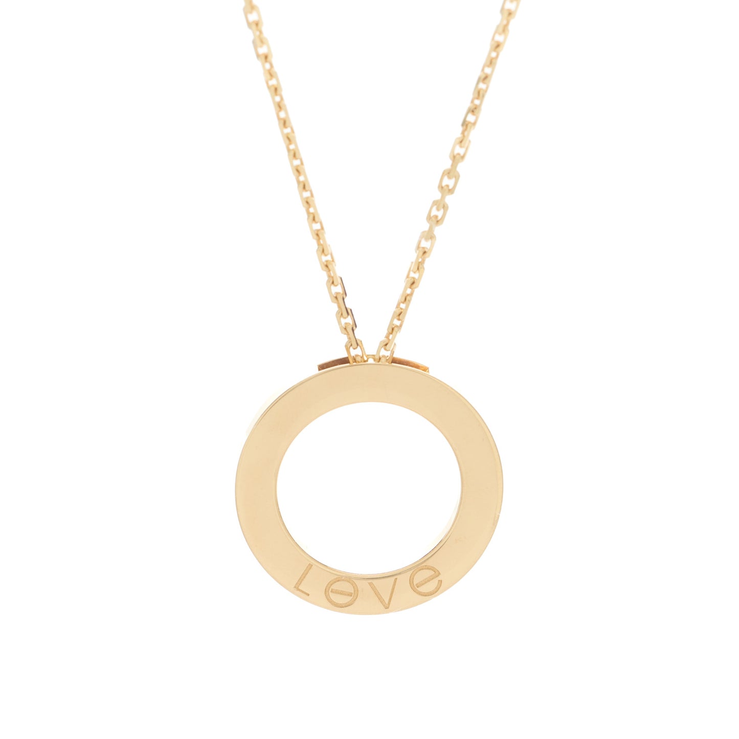 18K Yellow Gold LOVE Pendant Necklace