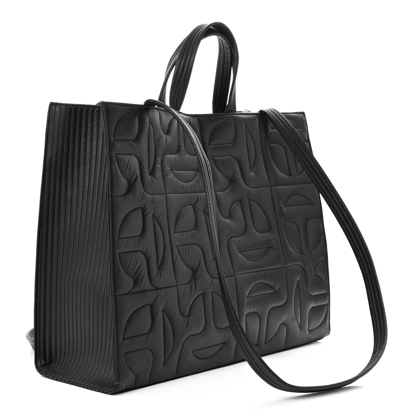 x MOOSE KNUCKLES Nylon Quilted Large Shopping Bag Black