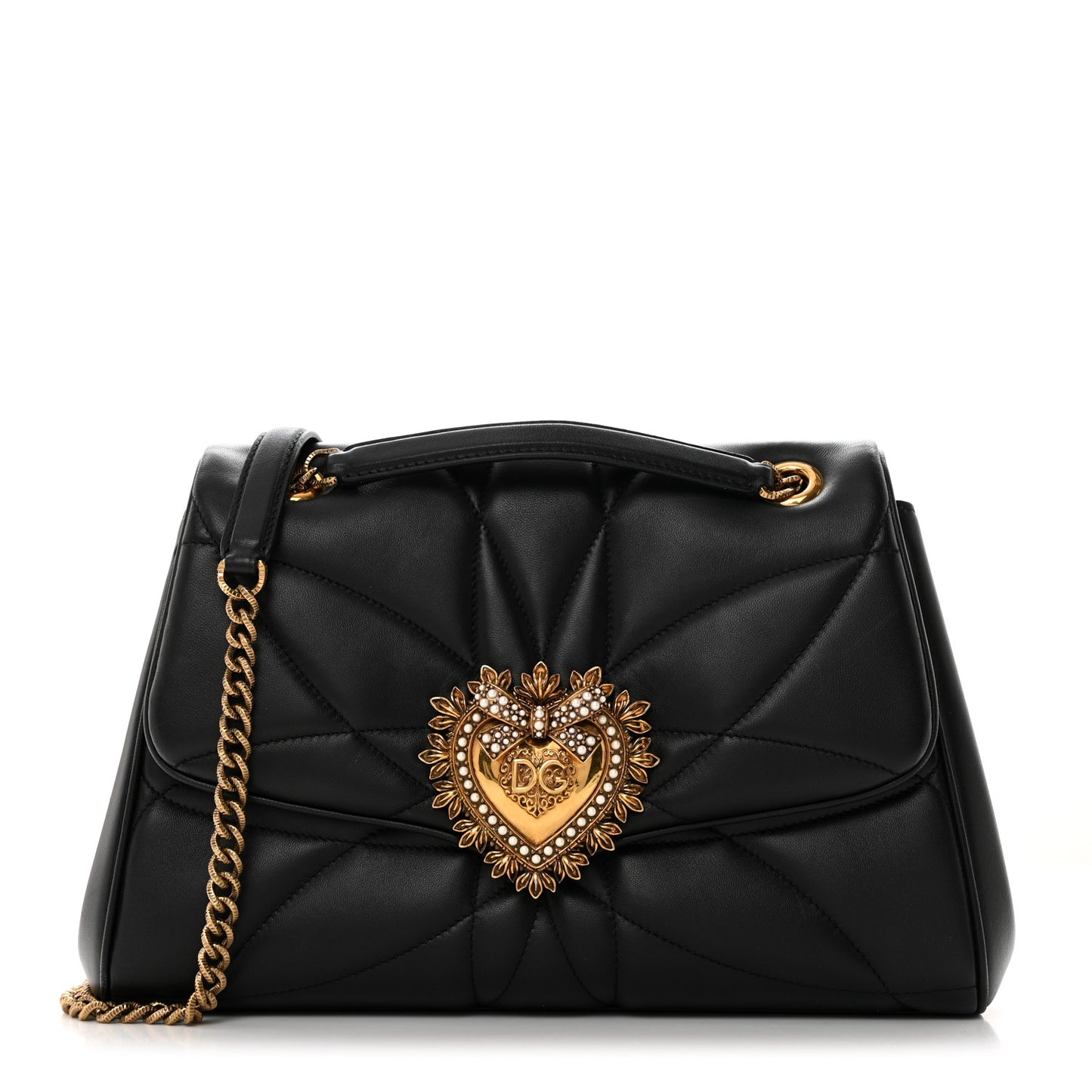 Nappa Quilted Large Devotion Bag Black