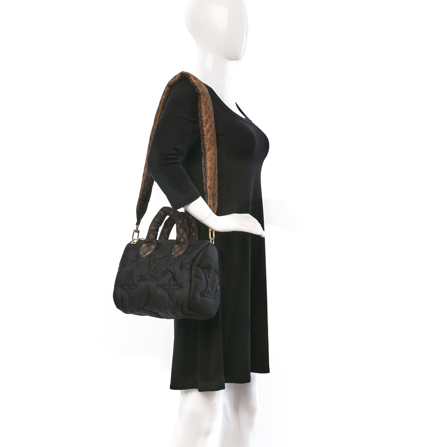 Econyl Mini Monogram Pillow Speedy Bandouliere 25 Black