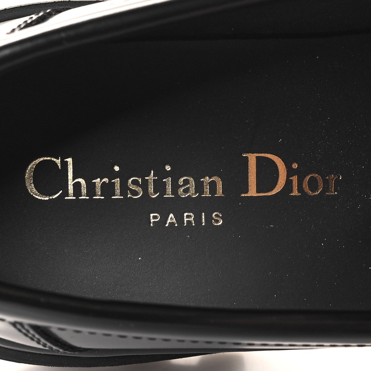 Brushed Calfskin Dior Code Lug Sole 15mm Loafers 36 Black