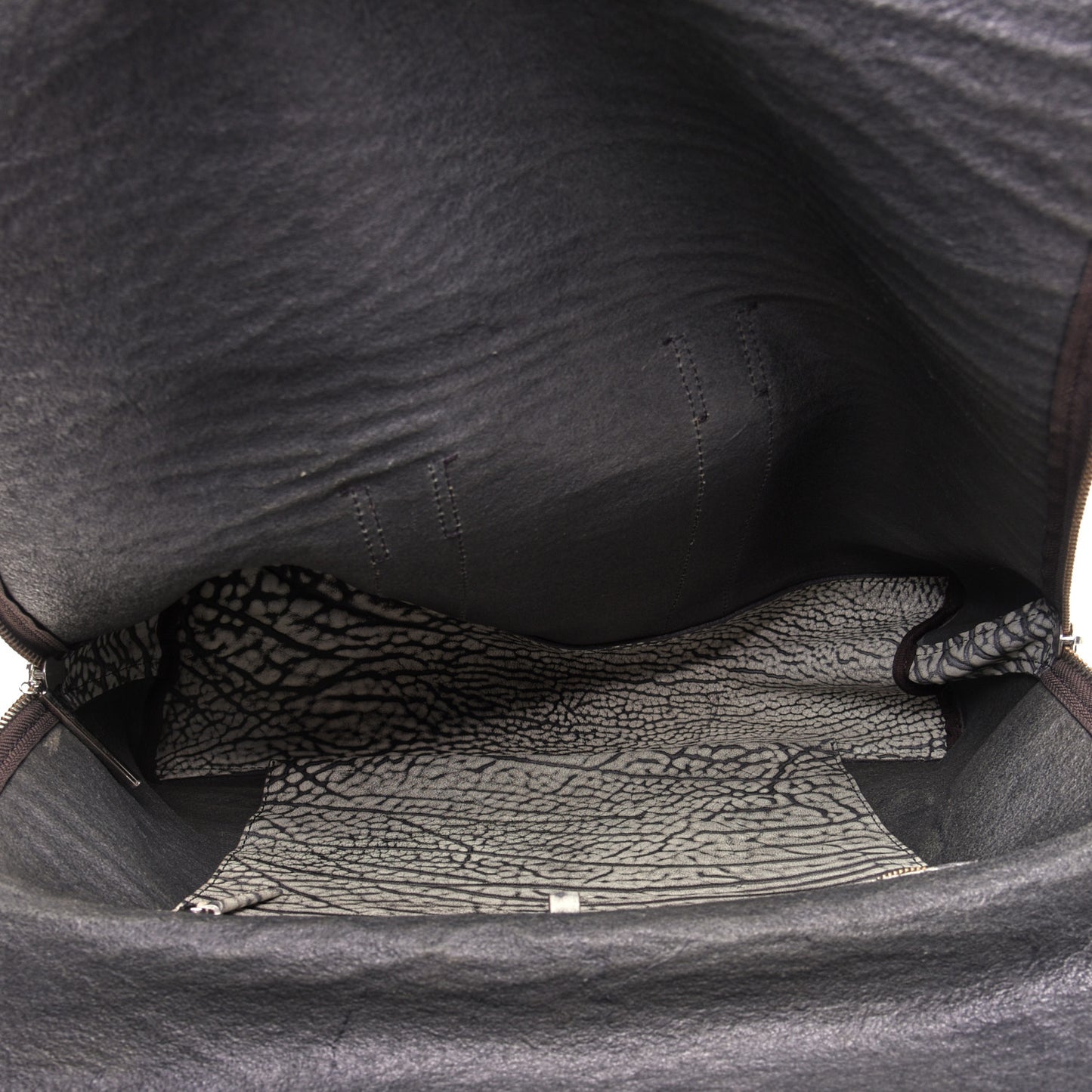 Shark Embossed Calfskin 31 Hour Bag Black Cream