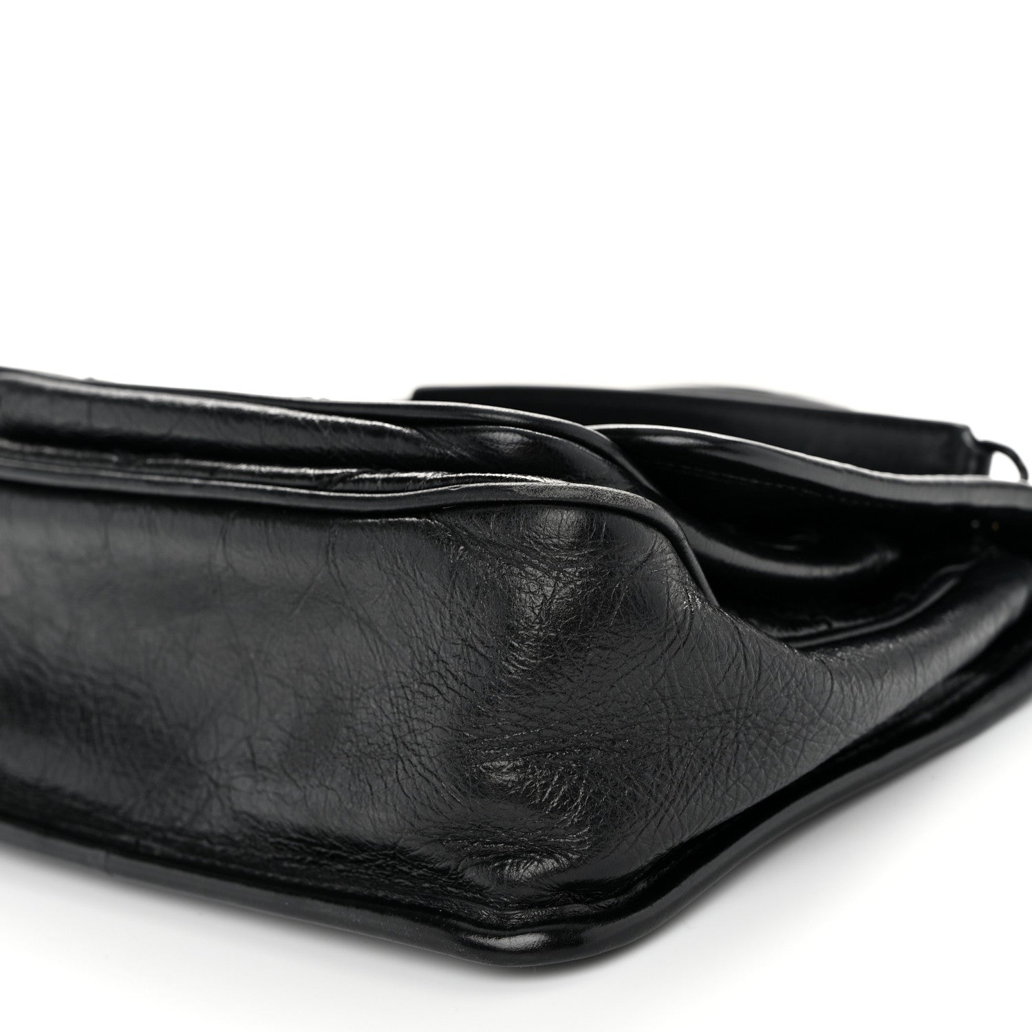 Saint Laurent Crinkled Calfskin Matelasse Monogram Baby Niki Chain Satchel Black 10 of 10