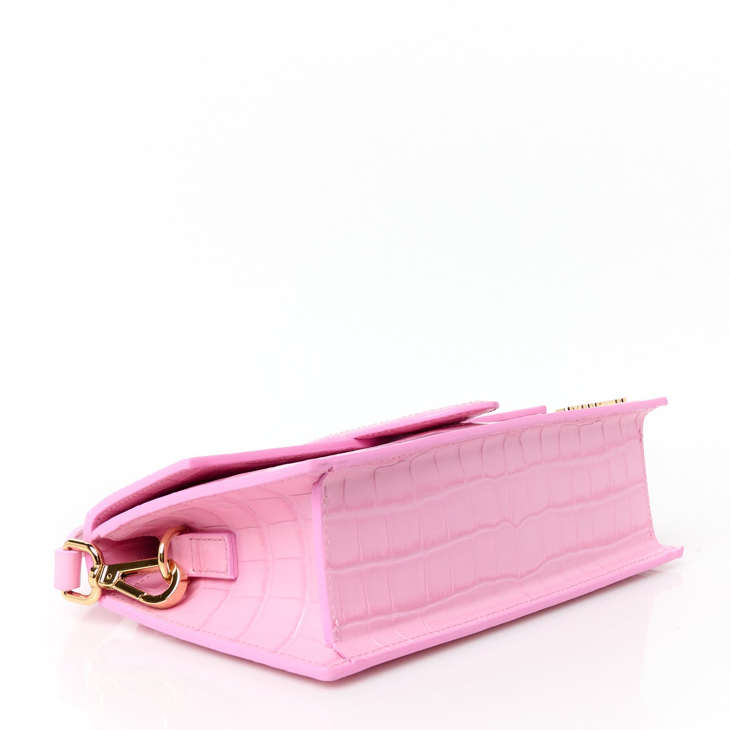 Calfskin Crocodile Embossed Le Grand Bambino Pink