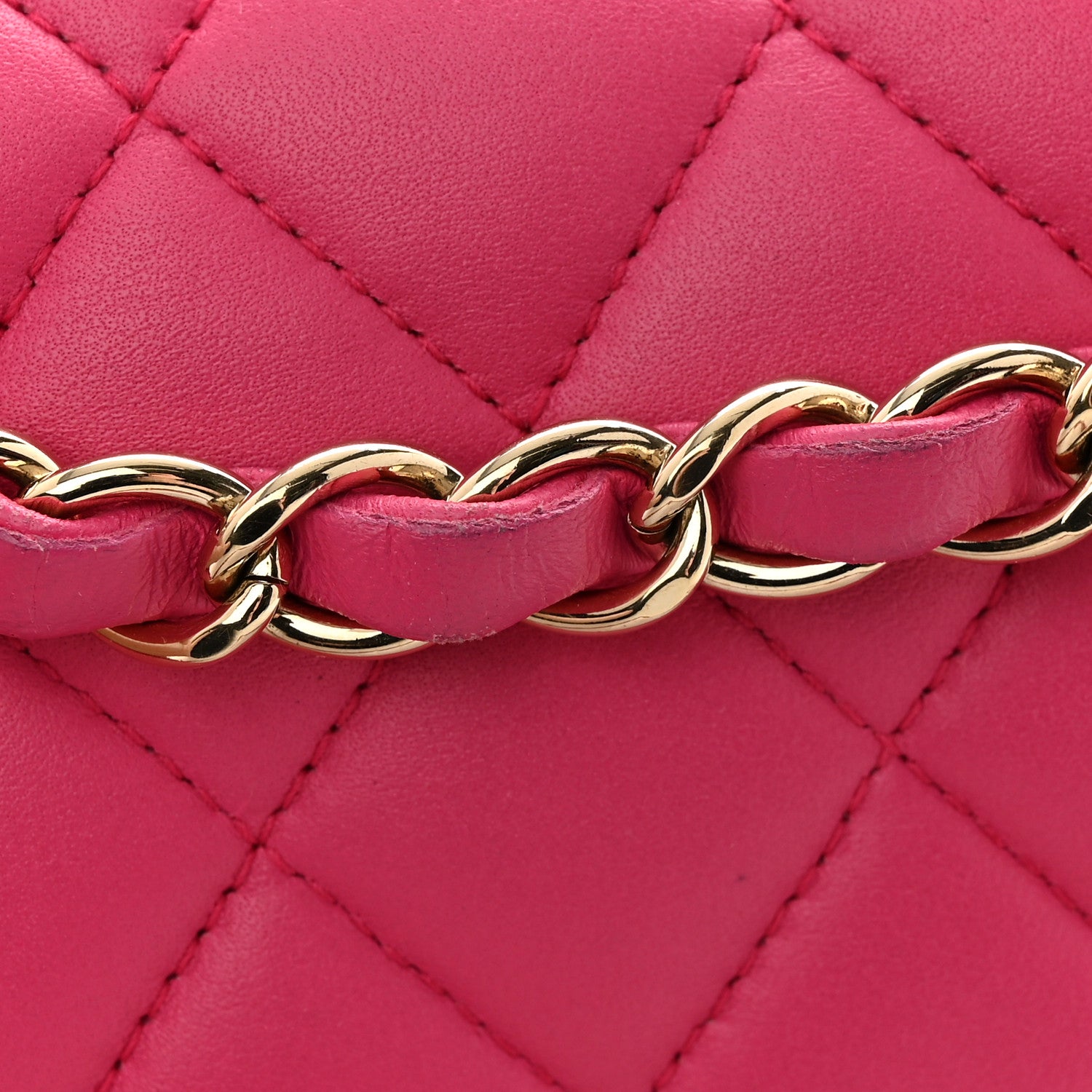 Chanel Lambskin Quilted Medium Double Flap Pink 14 of 14