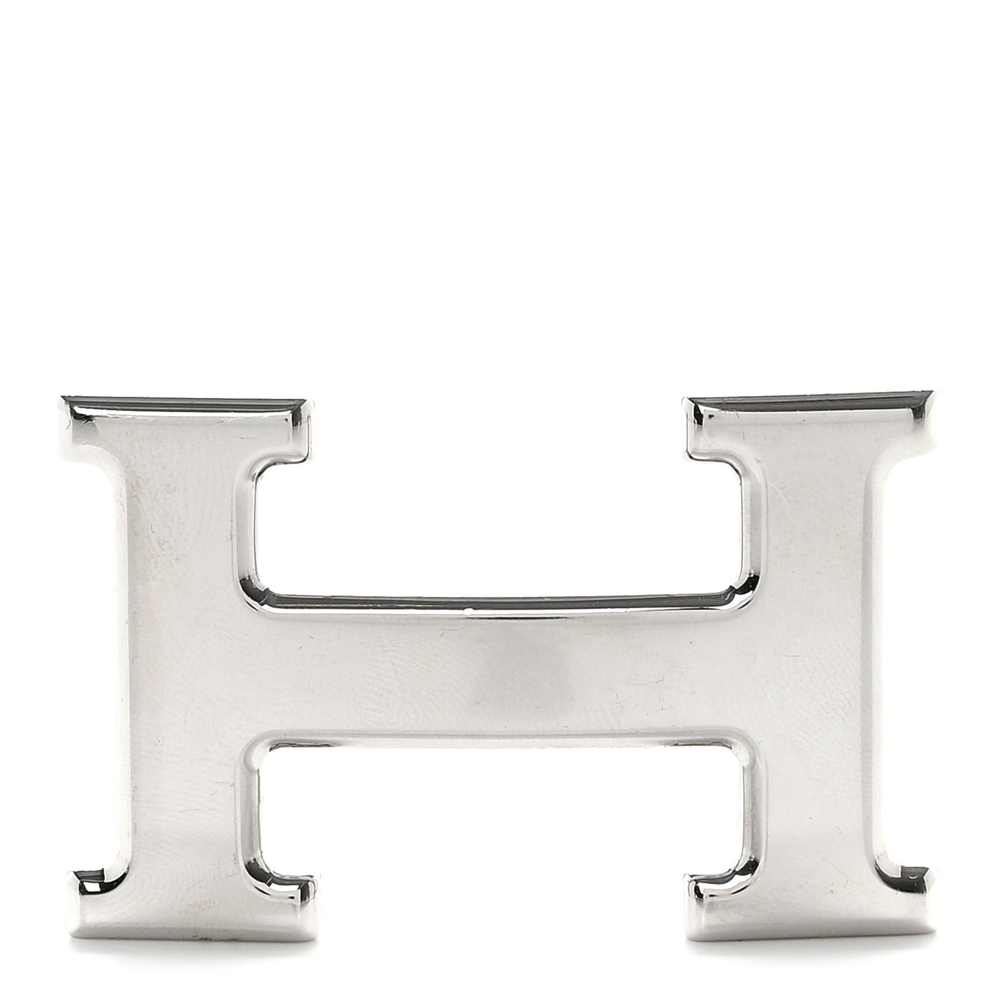Polished Palladium 32mm H Belt Buckle Silver
