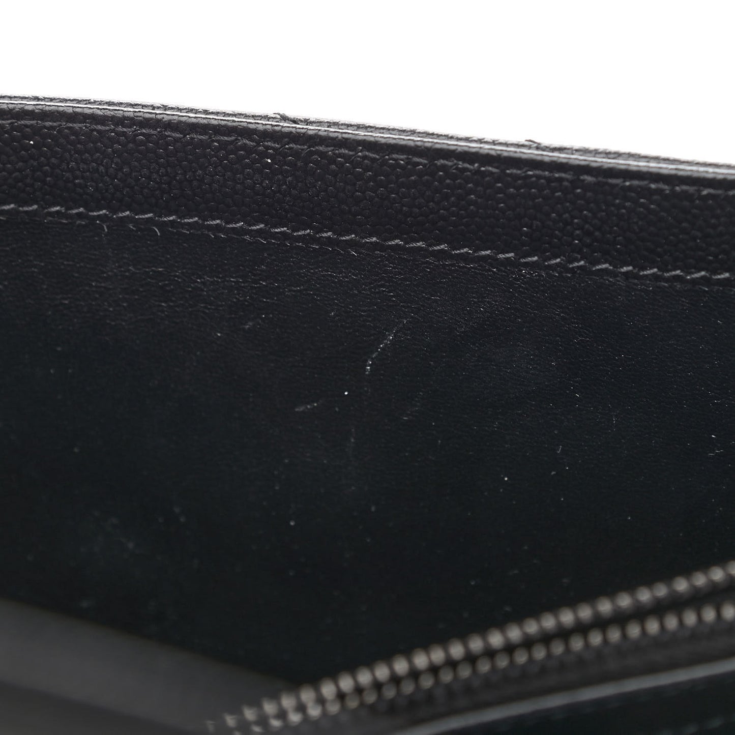 Grain De Poudre Matelasse Chevron Monogram Chain Wallet Black