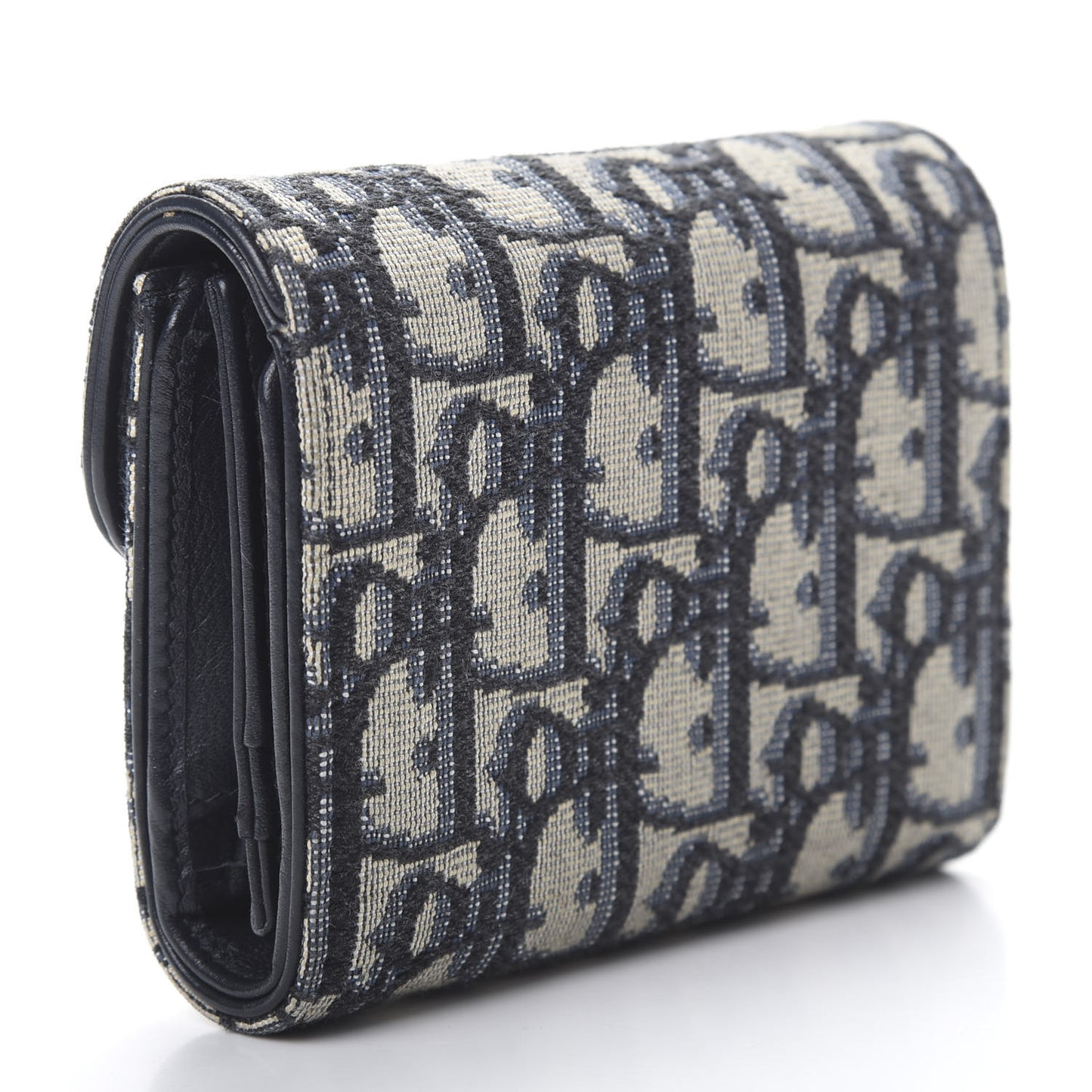 Oblique Saddle Lotus Wallet Blue
