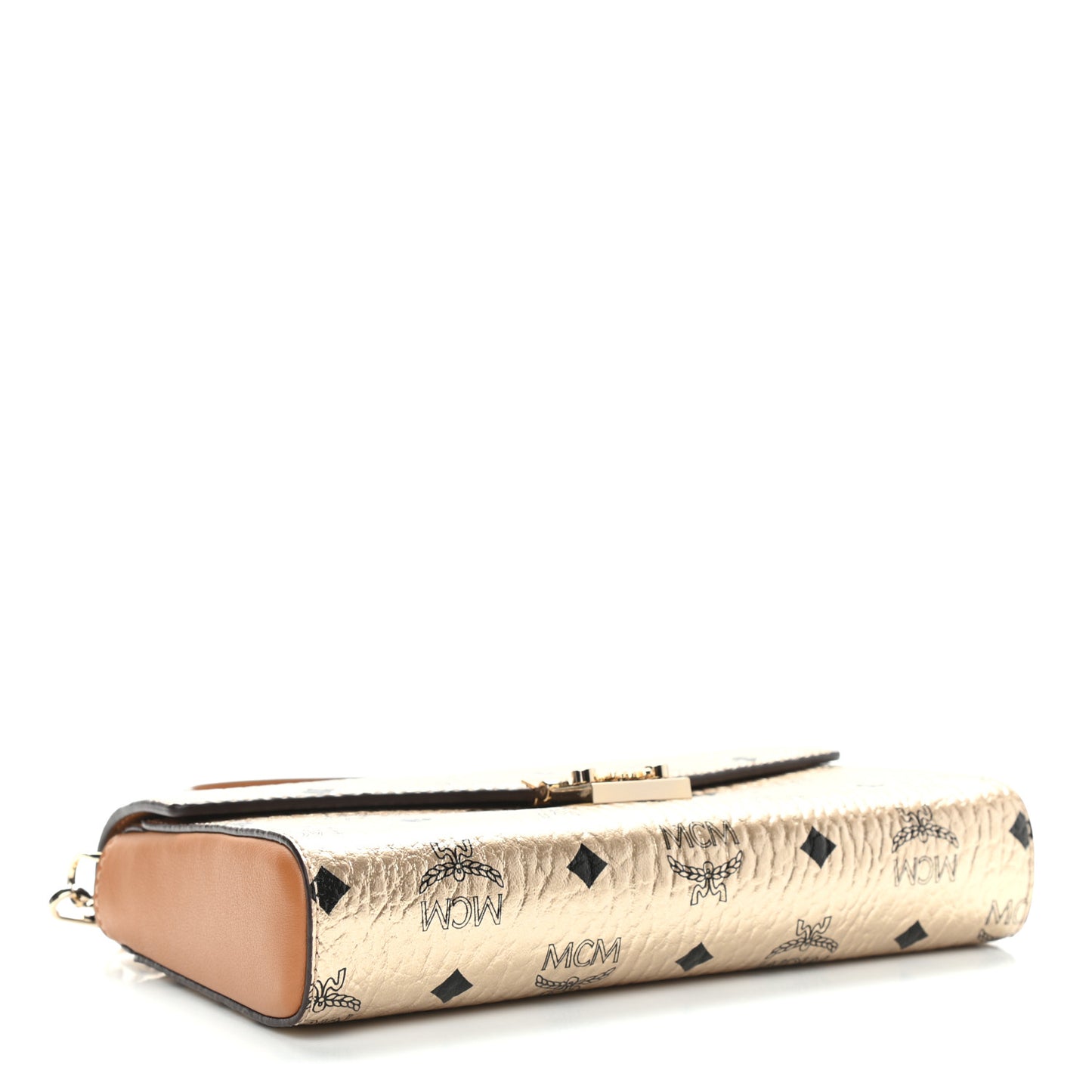 Metallic Visetos Medium Millie Crossbody Bag Berlin Gold