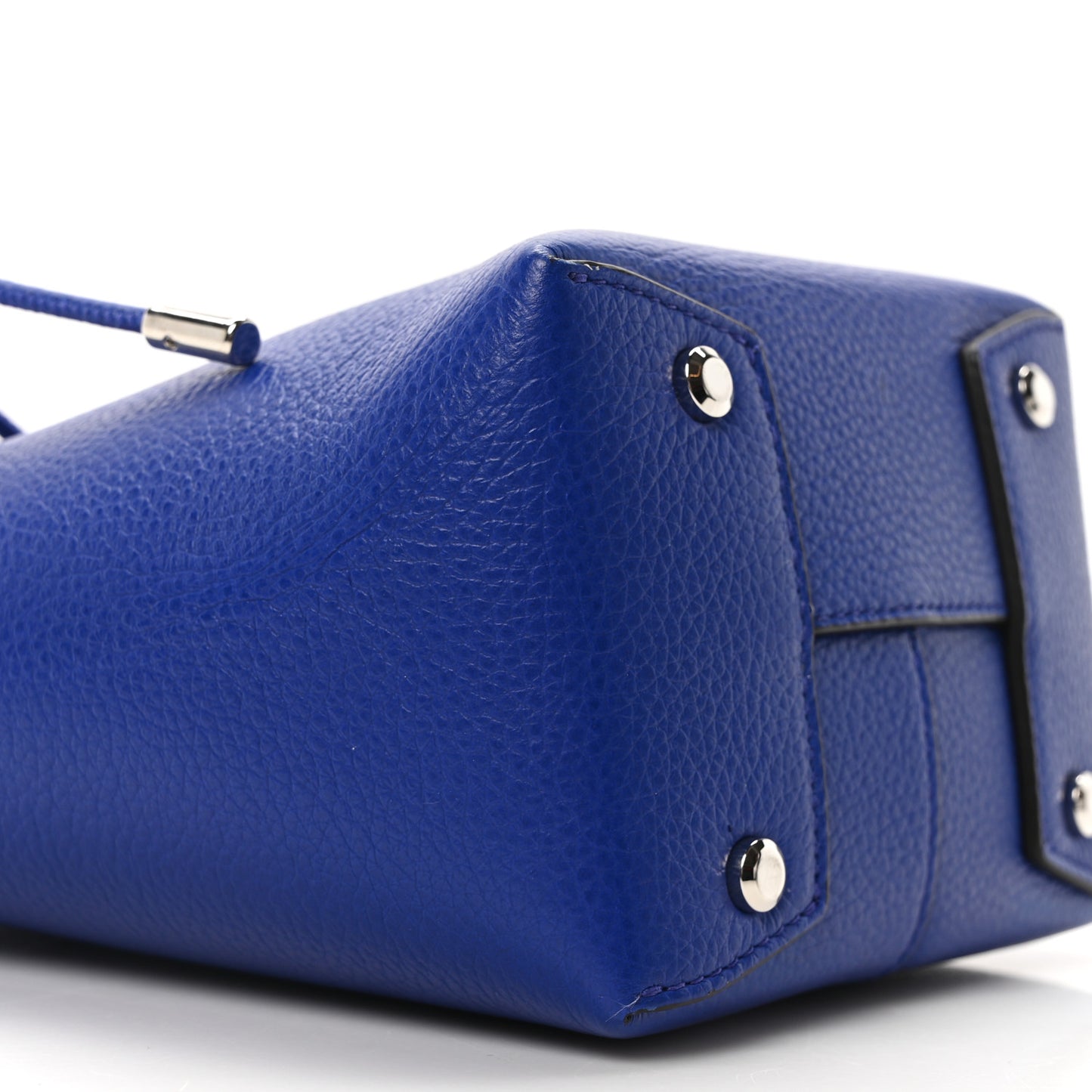 Grained Calfskin Mini Gancino Bucket Bag Bluette
