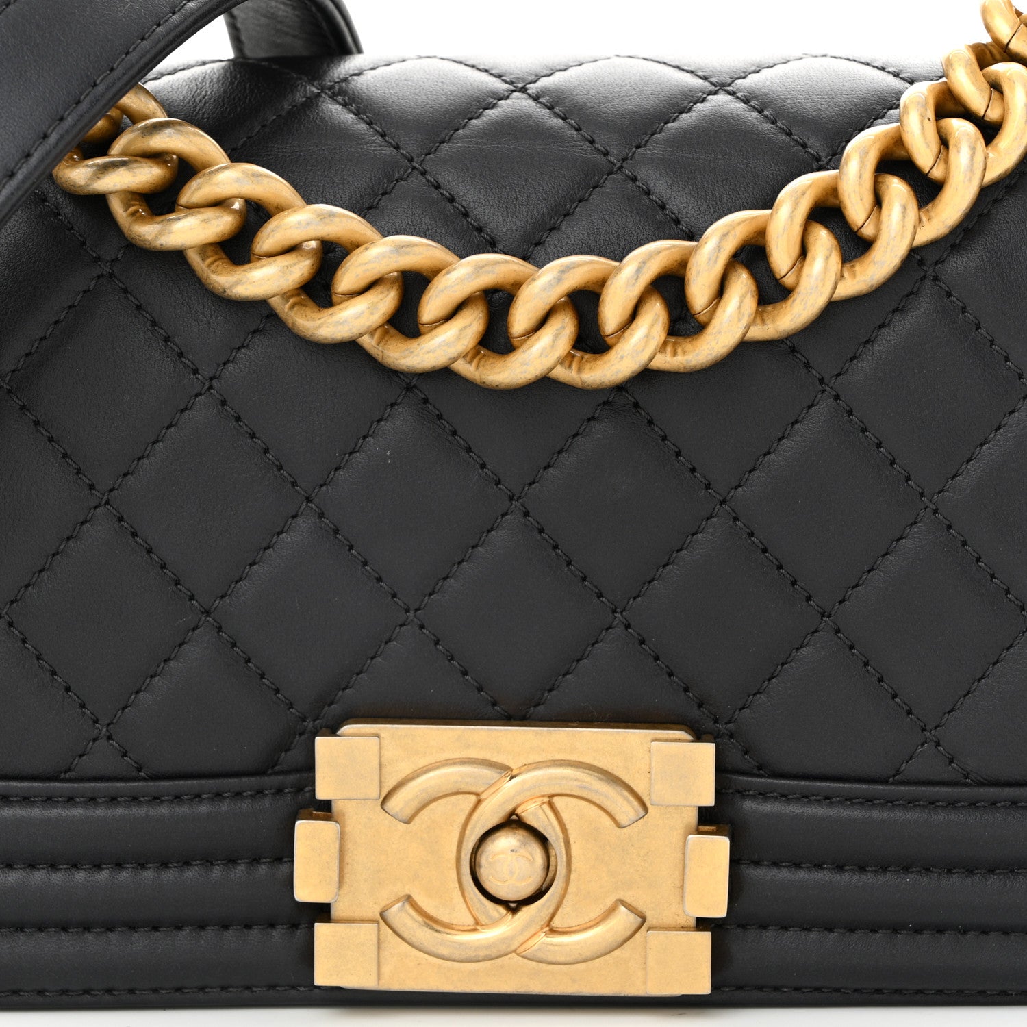 Chanel Calfskin Quilted Small Boy Flap Dark Grey 8 of 11