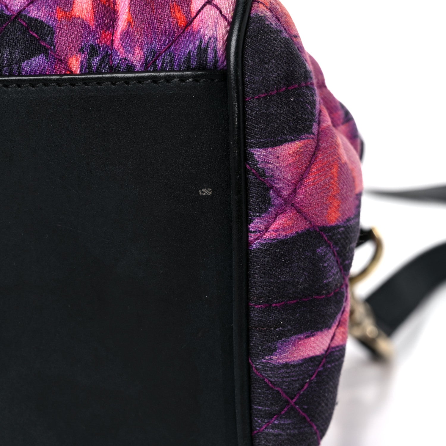 Mulberry Denim Alexa Quilted Loopy Leopard Print Purple Red 12 of 21