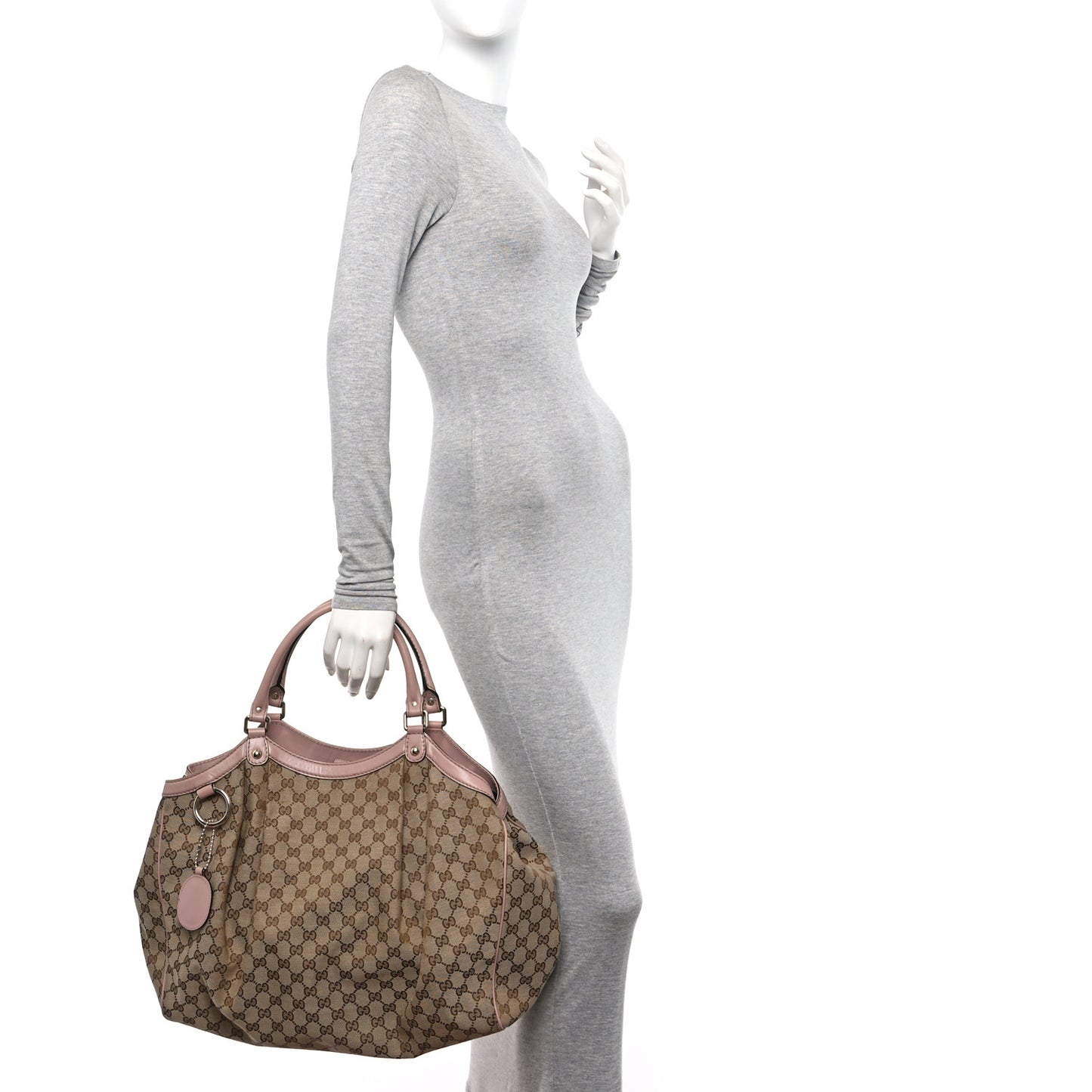 Monogram Large Sukey Tote Beige Pink