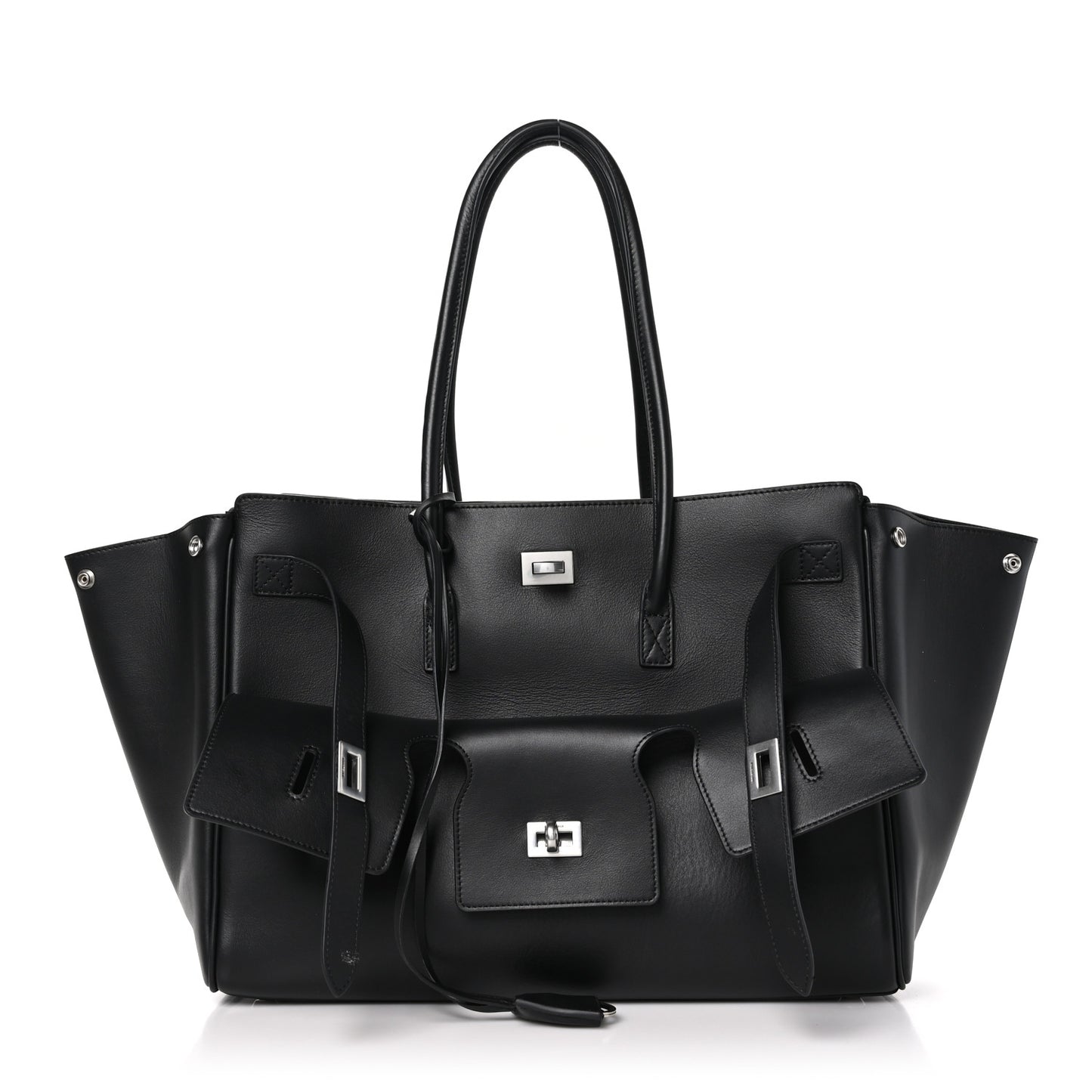 Smooth Calfskin Medium Bel Air Carry All Bag Black