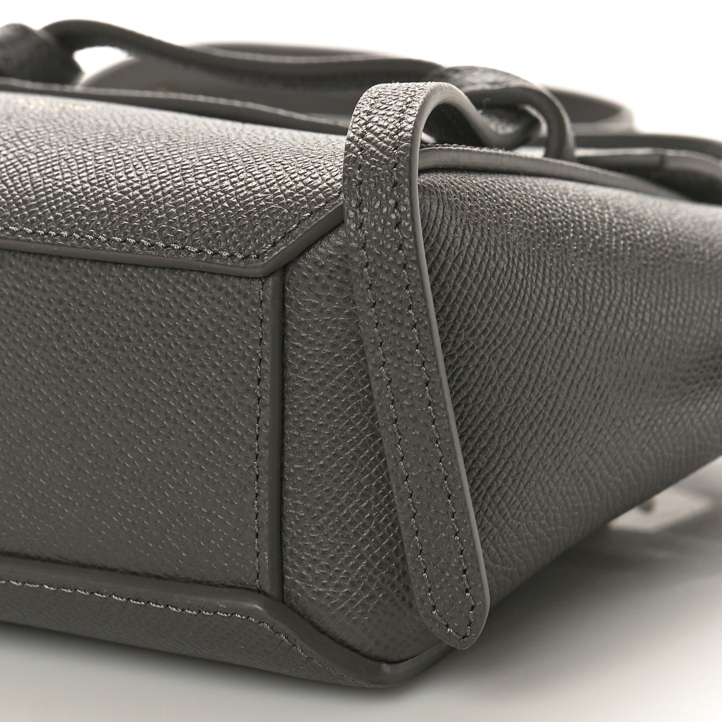 Grained Calfskin Pico Belt Bag Grey