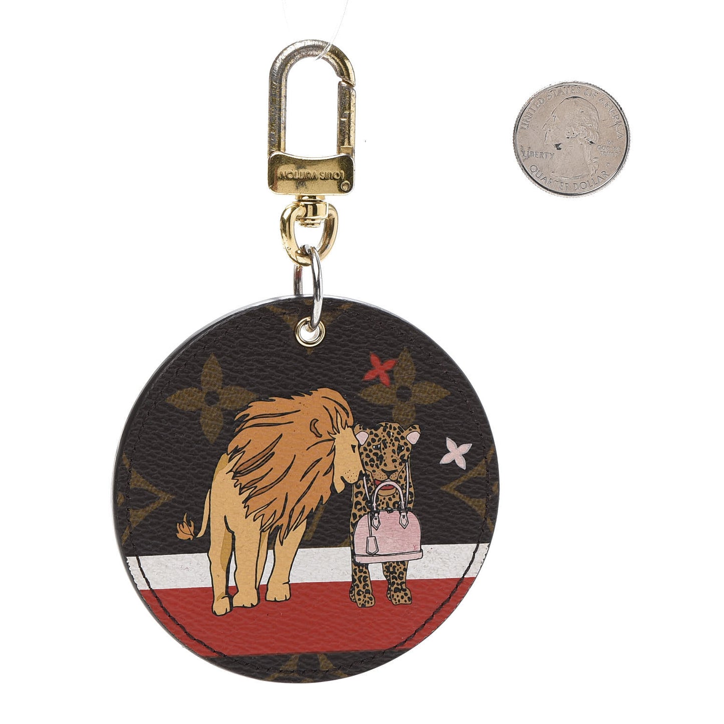 Monogram 2018 Christmas Animation Cats Bag Charm Key Ring