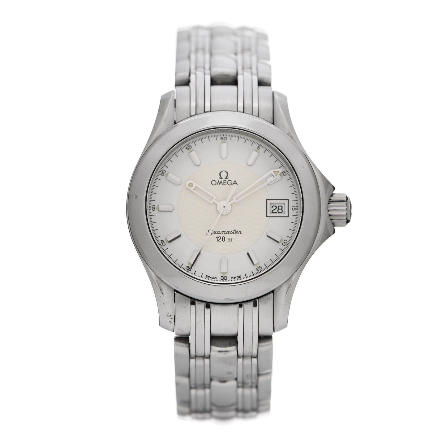 Stainless Steel 26mm Seamaster Quartz Watch White 2581.21