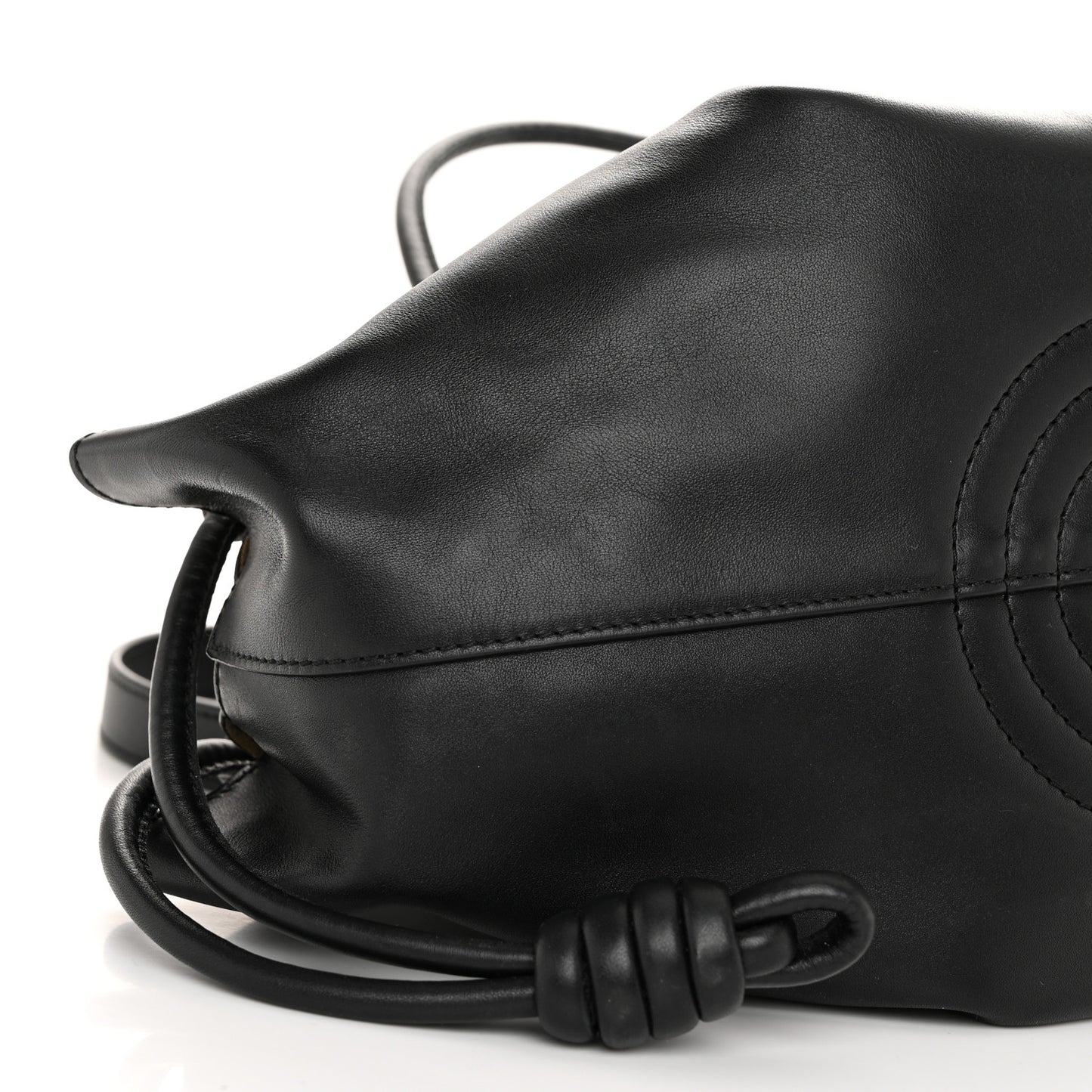 Shiny Nappa Calfskin Small Paseo Bag Black