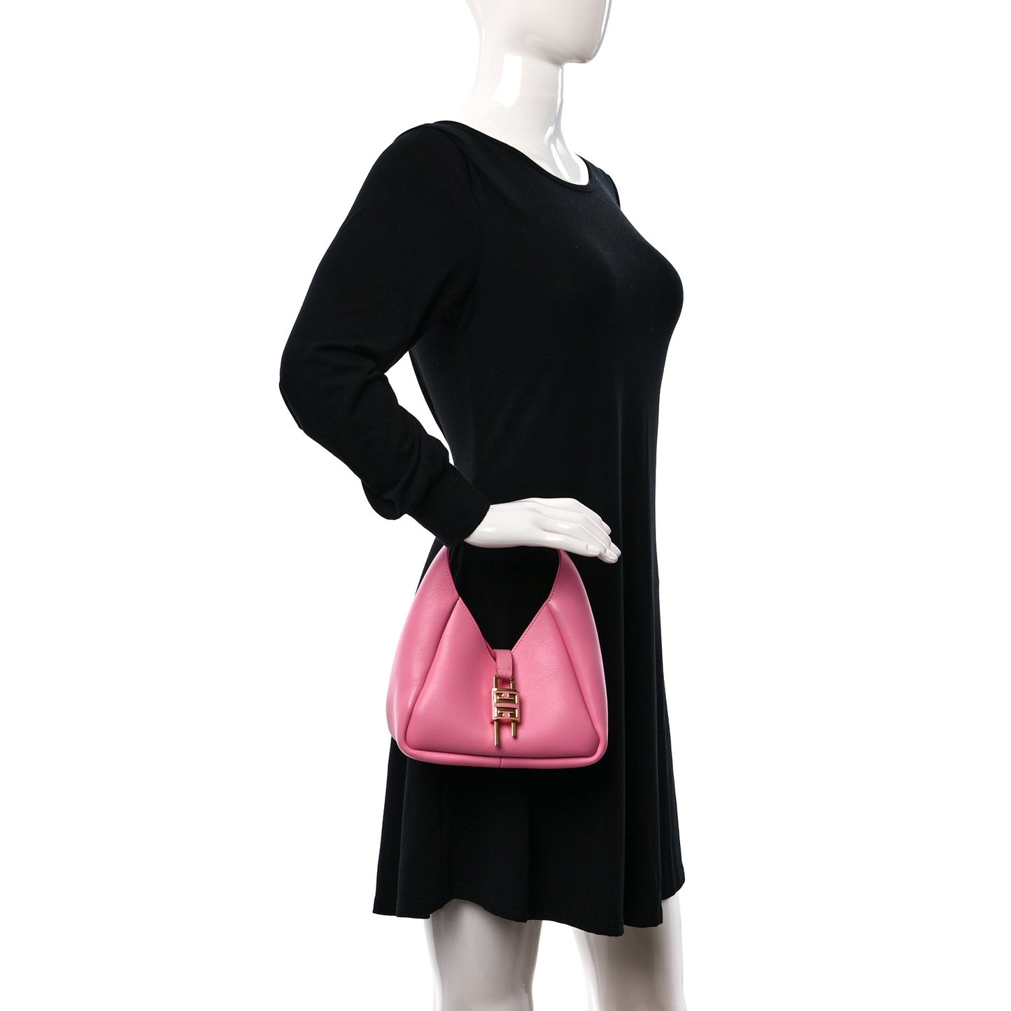 Grained Calfskin Mini G-Lock Hobo Pink