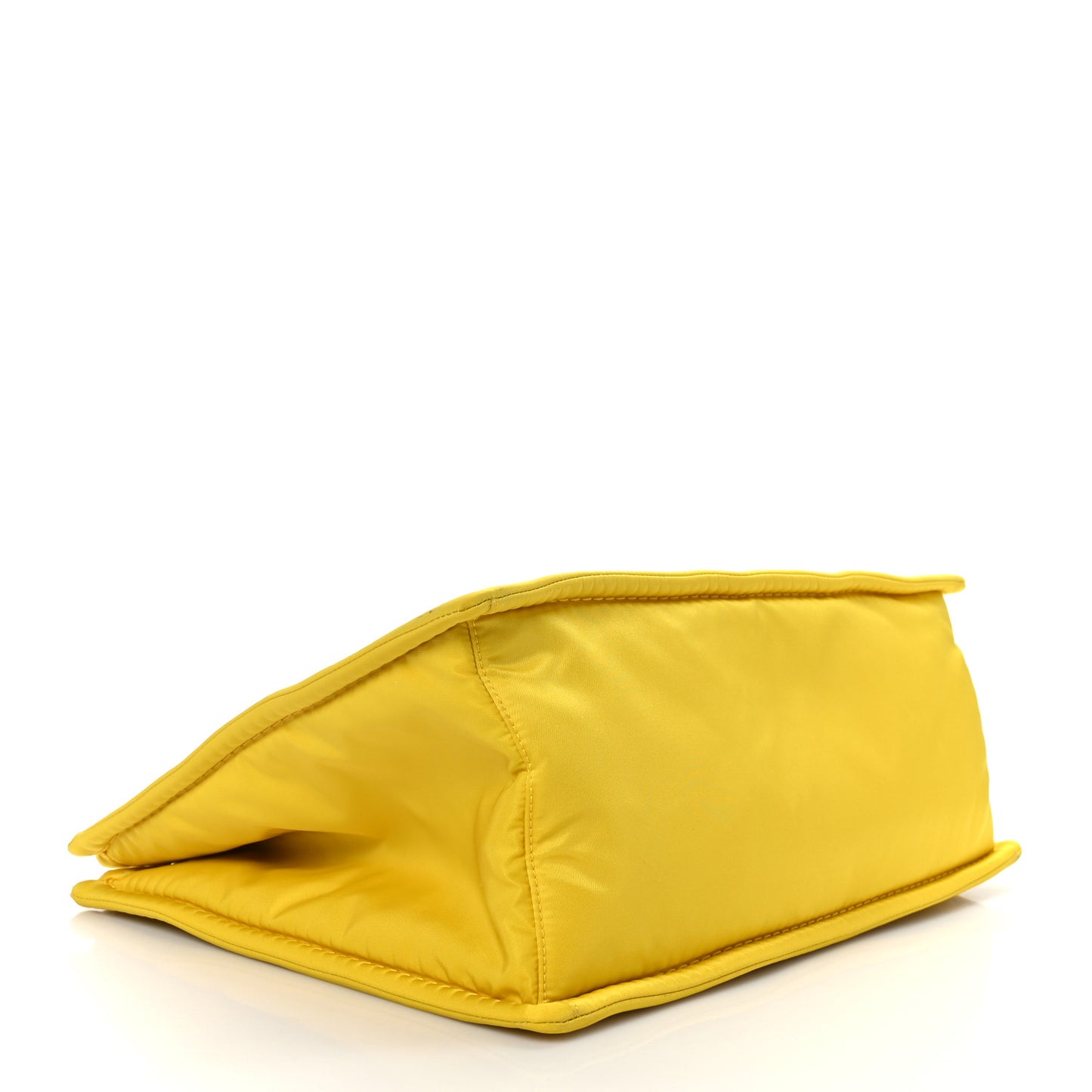 Tessuto Nylon Chain Tote Giallo