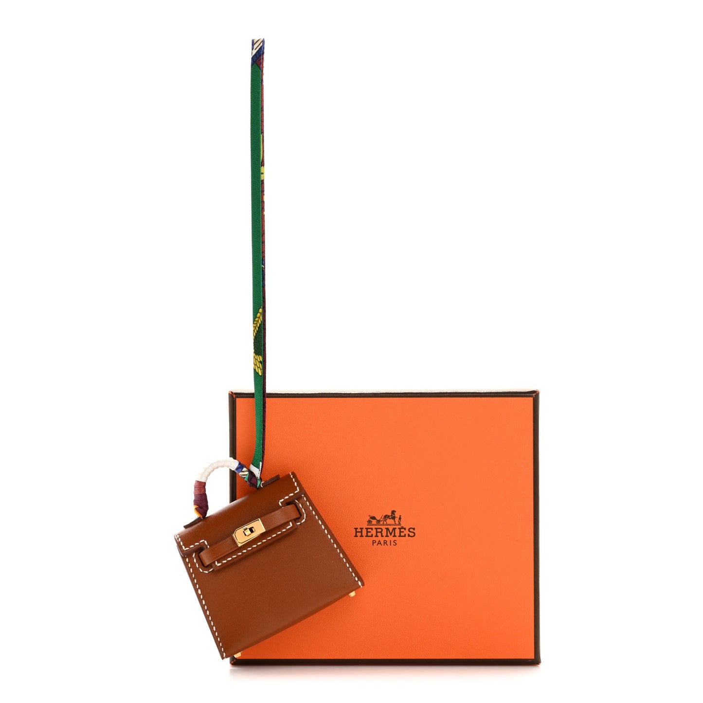 Tadelakt Mini Kelly Twilly Bag Charm Fauve